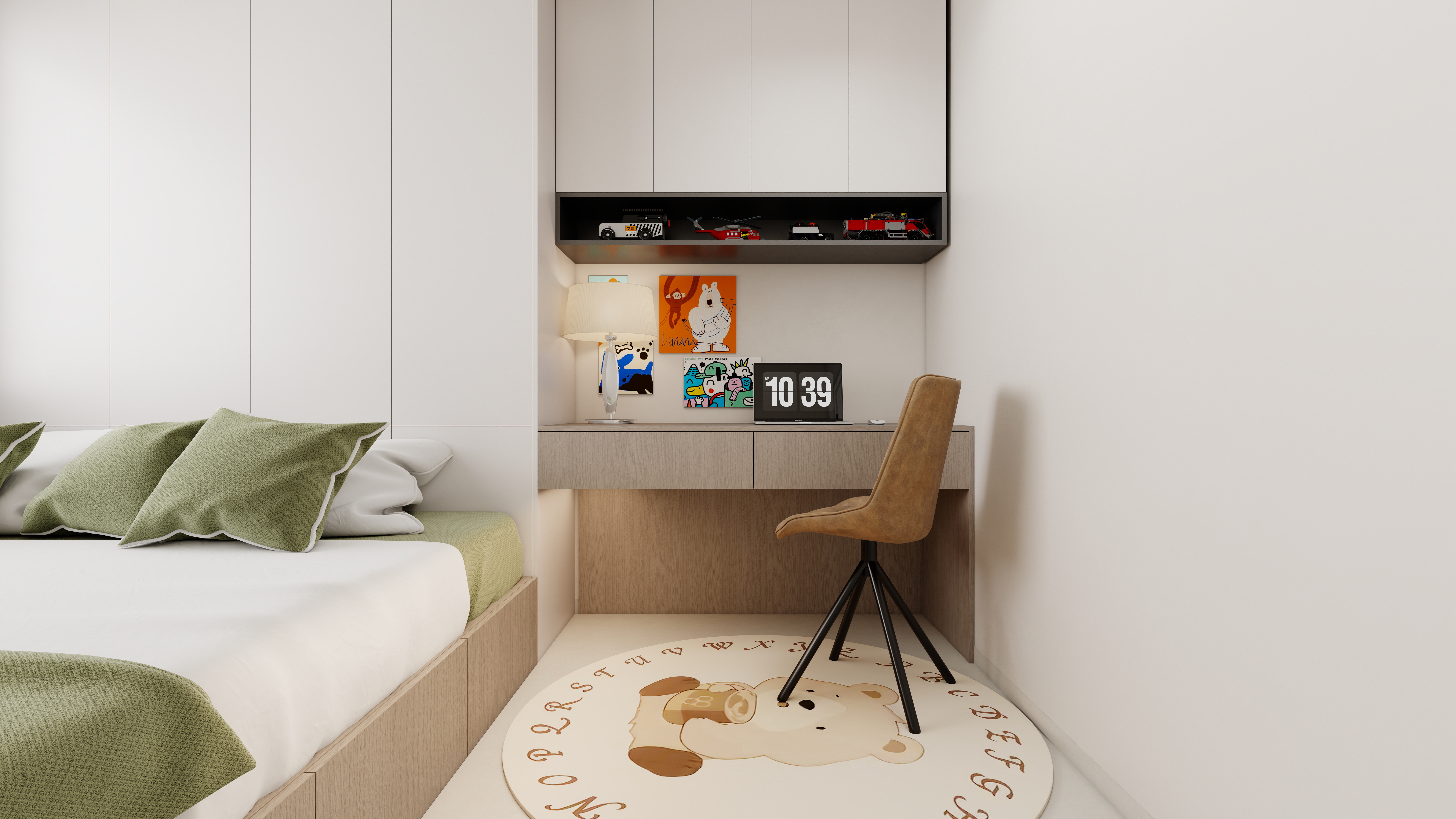 至简名设-文稳康-《艺境空间》123平现代简约|二居室一层儿童房装修效果图第2张