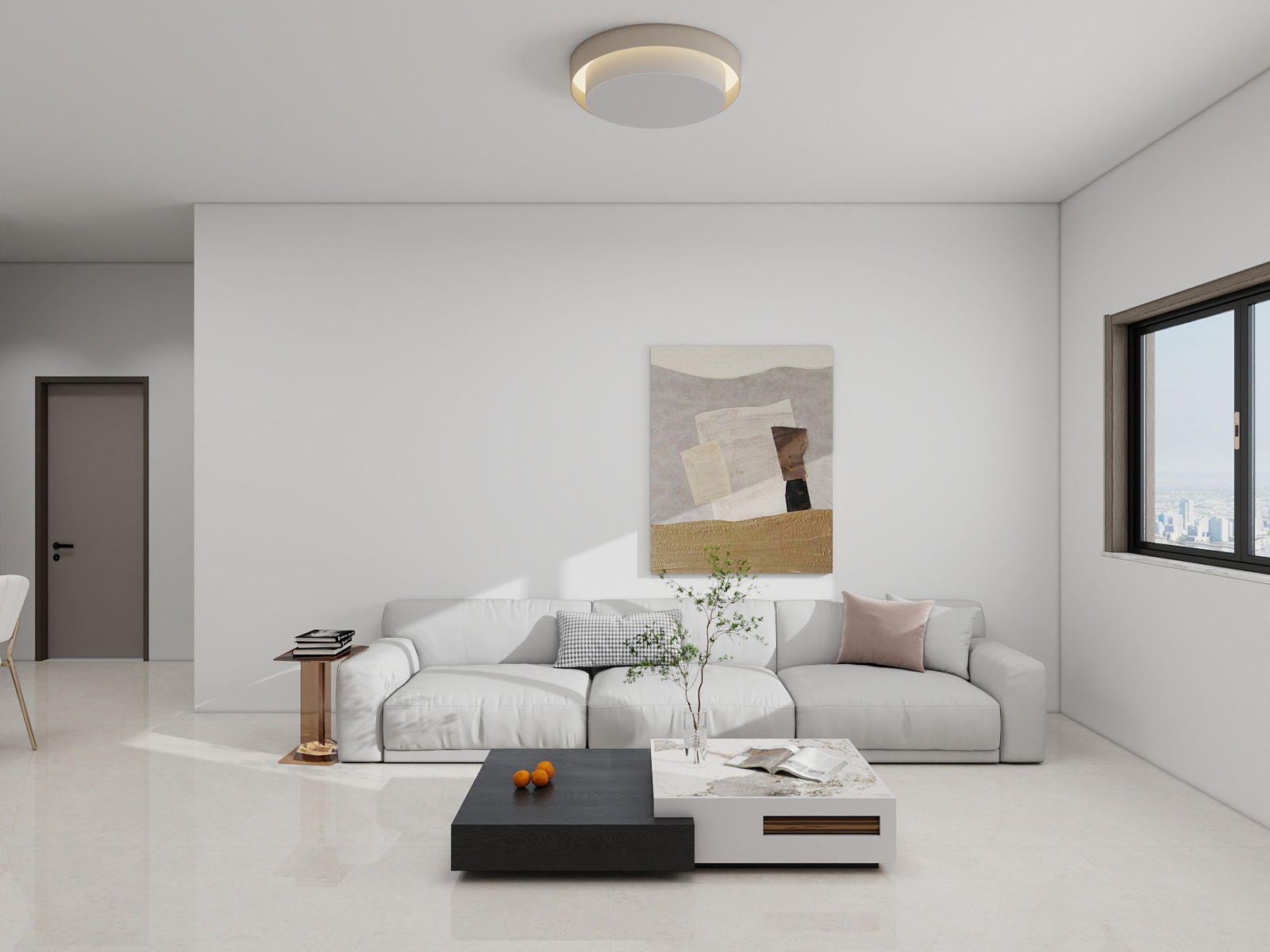 吴爽-97m²现代简约风格设计 装修效果图