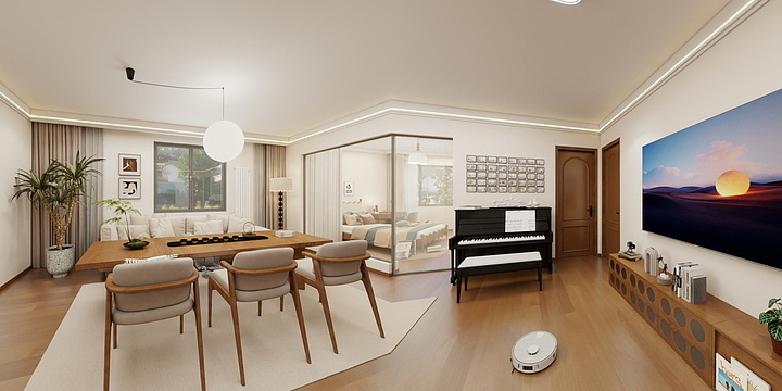 陈设计在青岛-中崂路1037号1-101室-装修设计方案