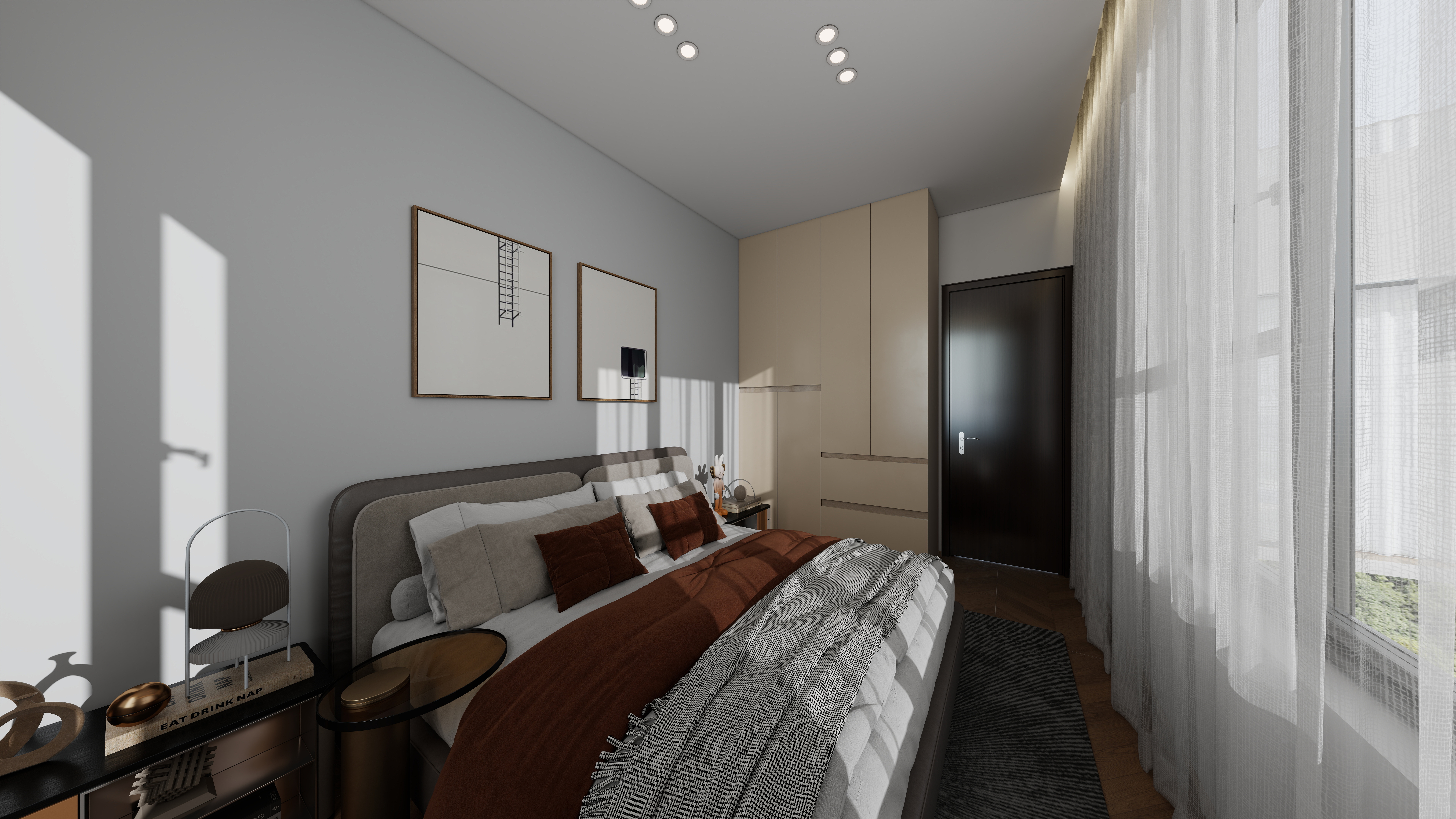 巨匠装饰罗遥-岳口-索府一层次卧装修效果图第1张