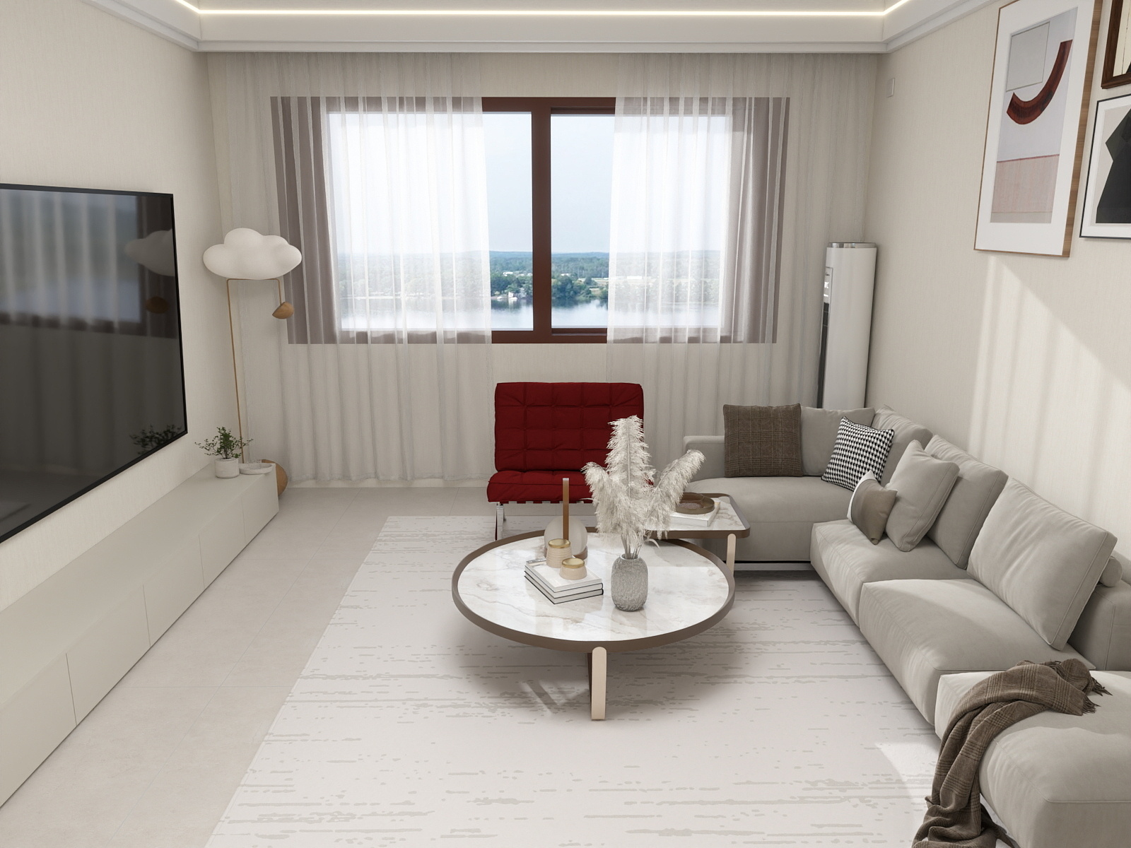 王军章-96㎡3室装修效果图