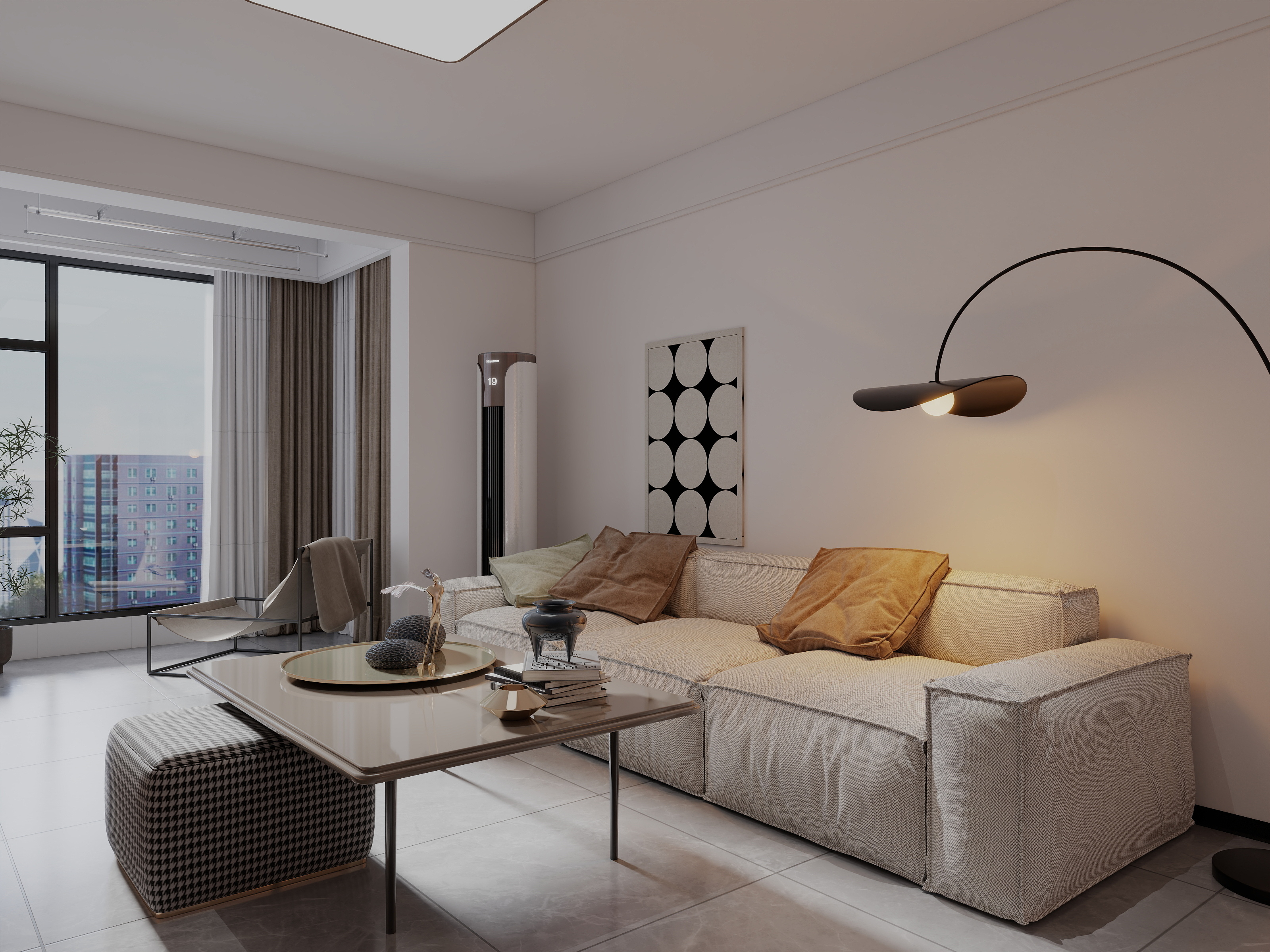 屹宸建设-115㎡3室装修效果图