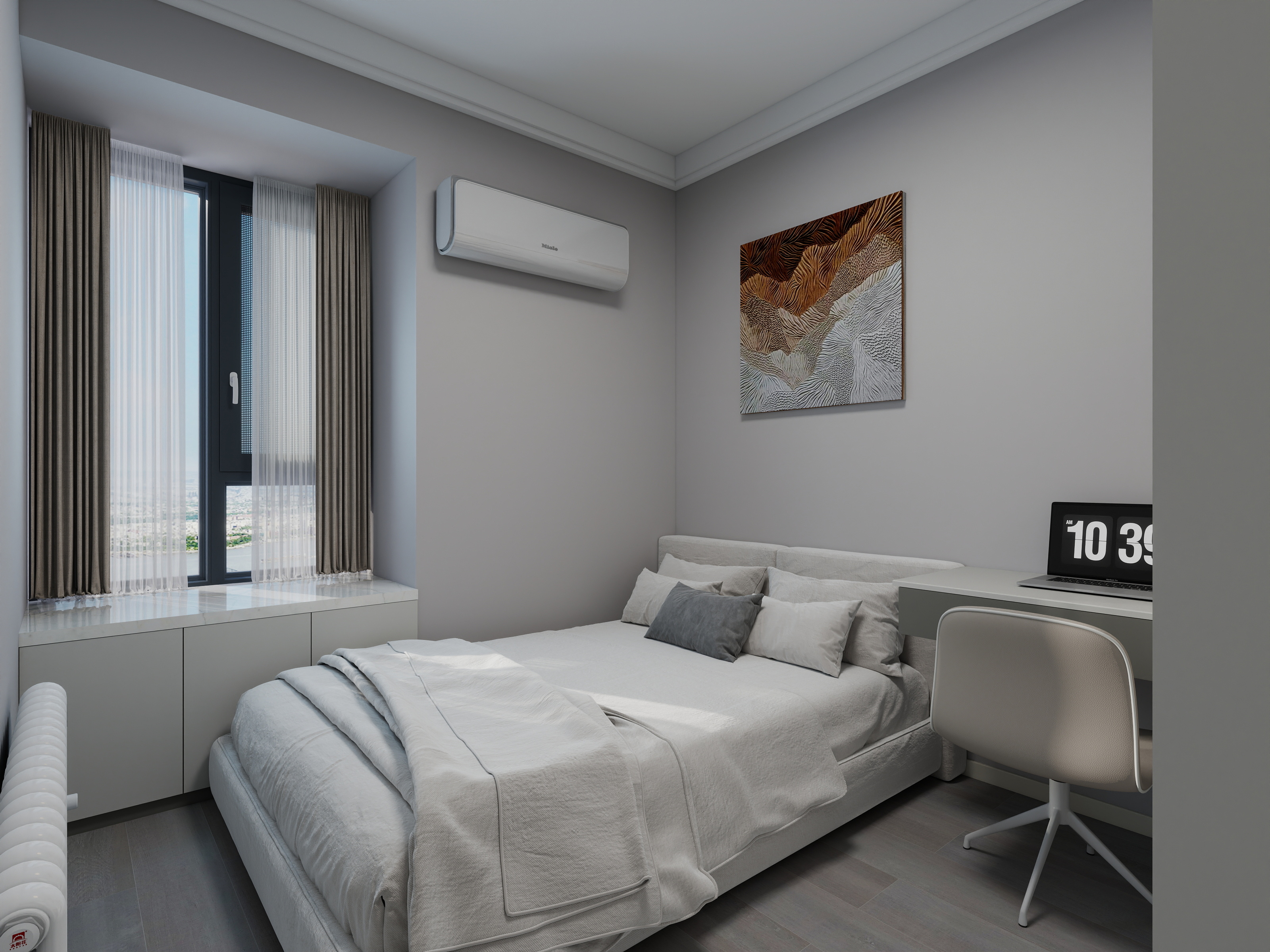 设计田工-奓山四期B区120现代轻奢装修效果图