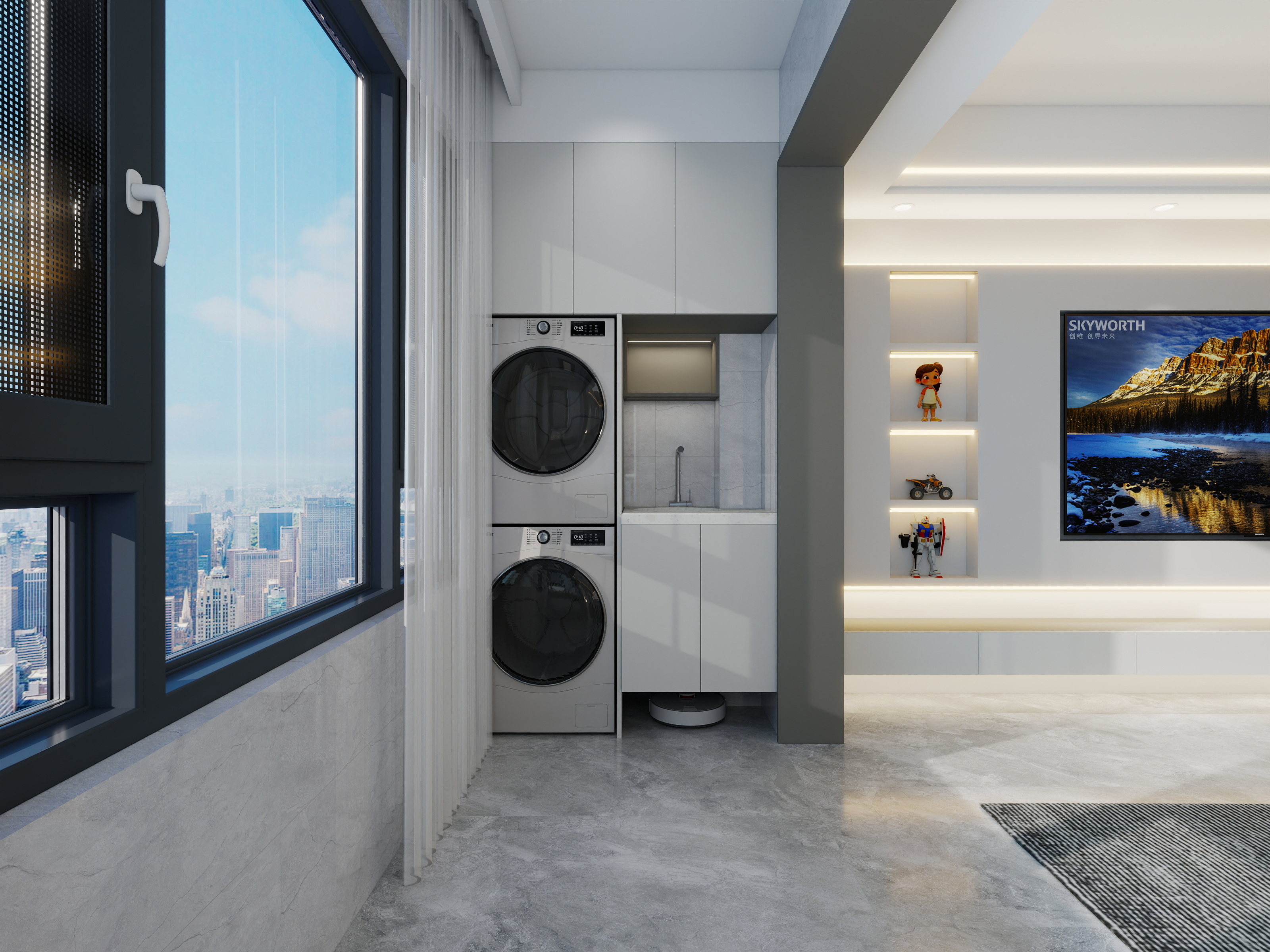 设计田工-奓山四期B区120现代轻奢装修效果图