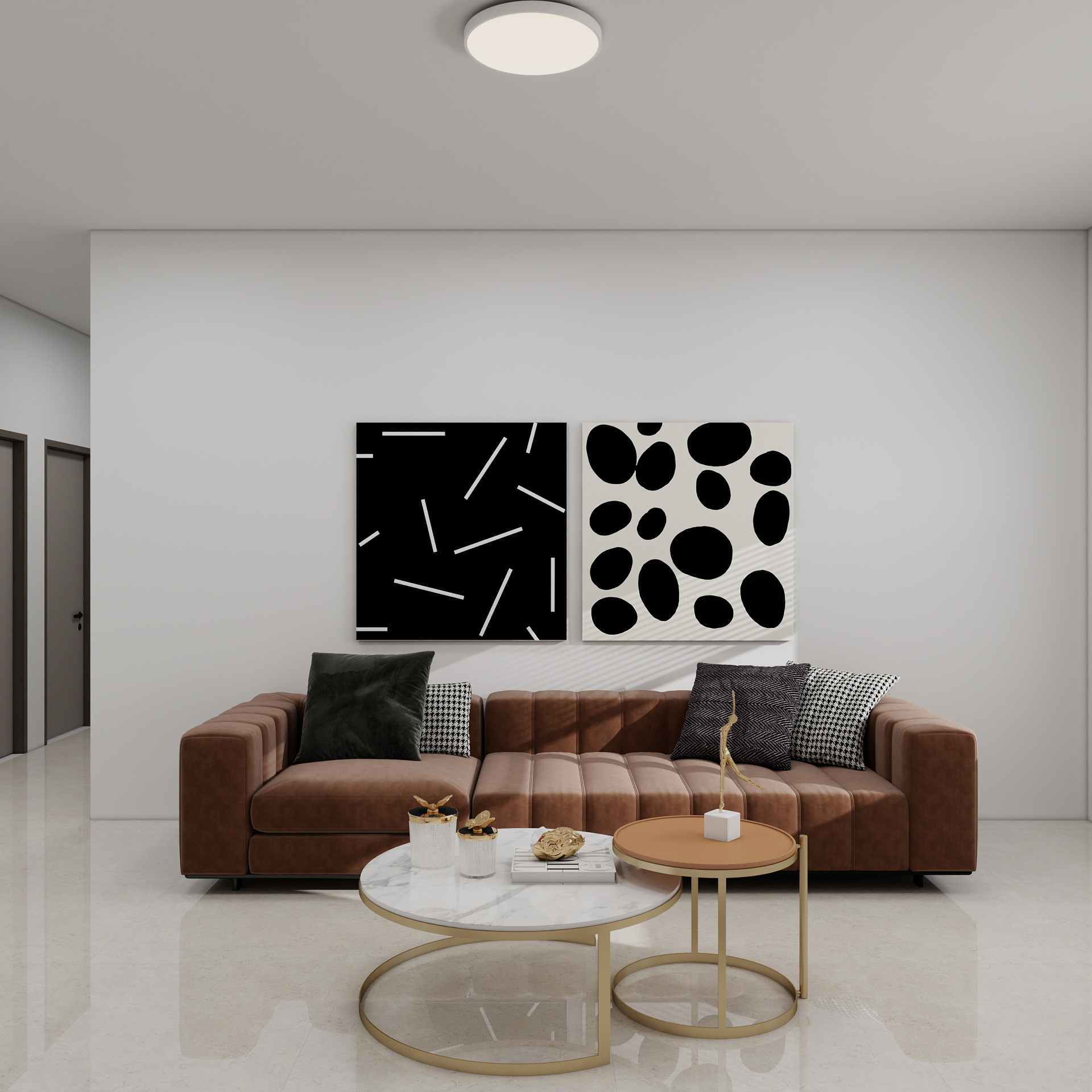 100元设计方案-97m²现代简约风格设计 装修效果图