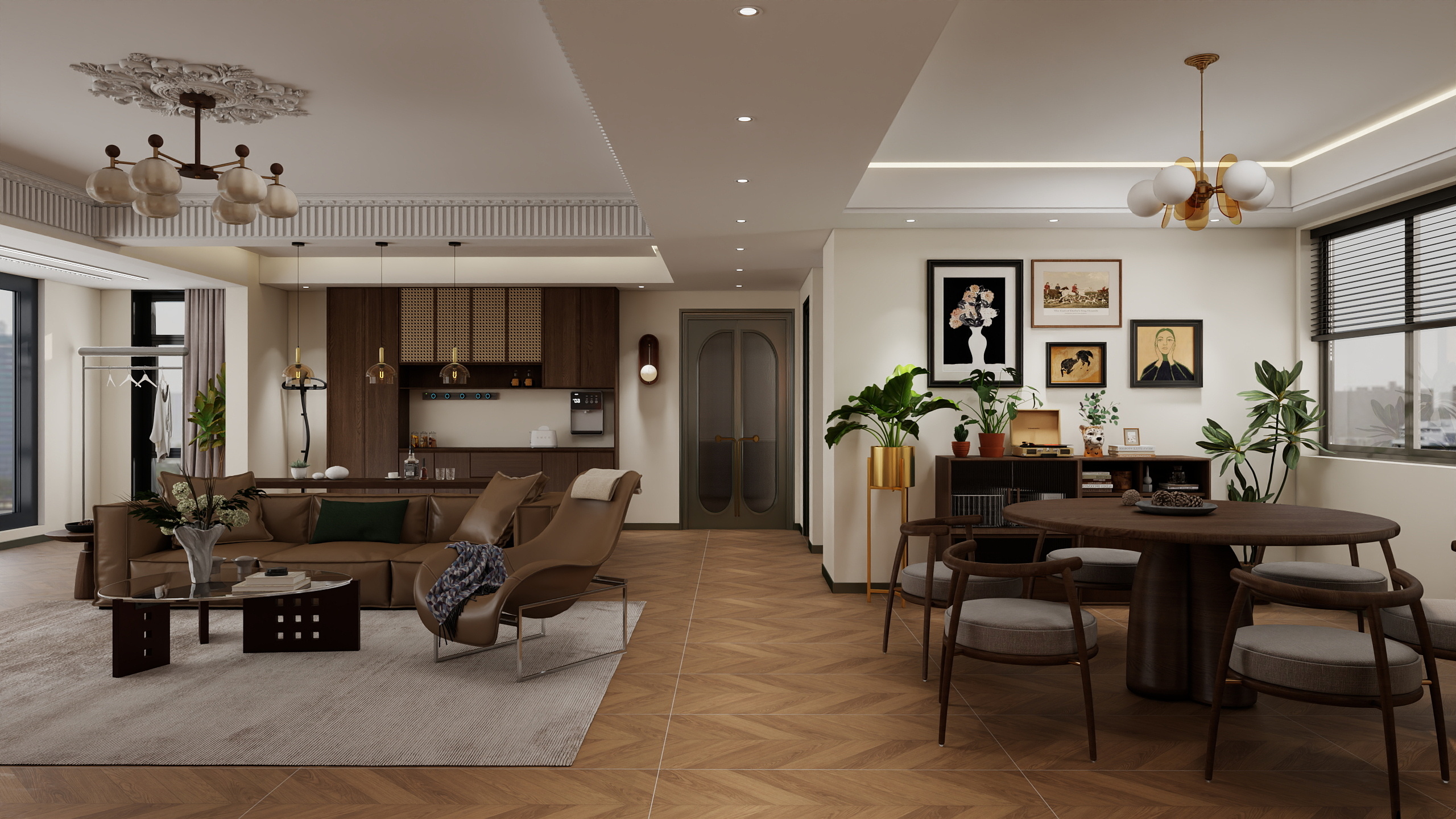 户型改造-周设计-158㎡3室装修效果图