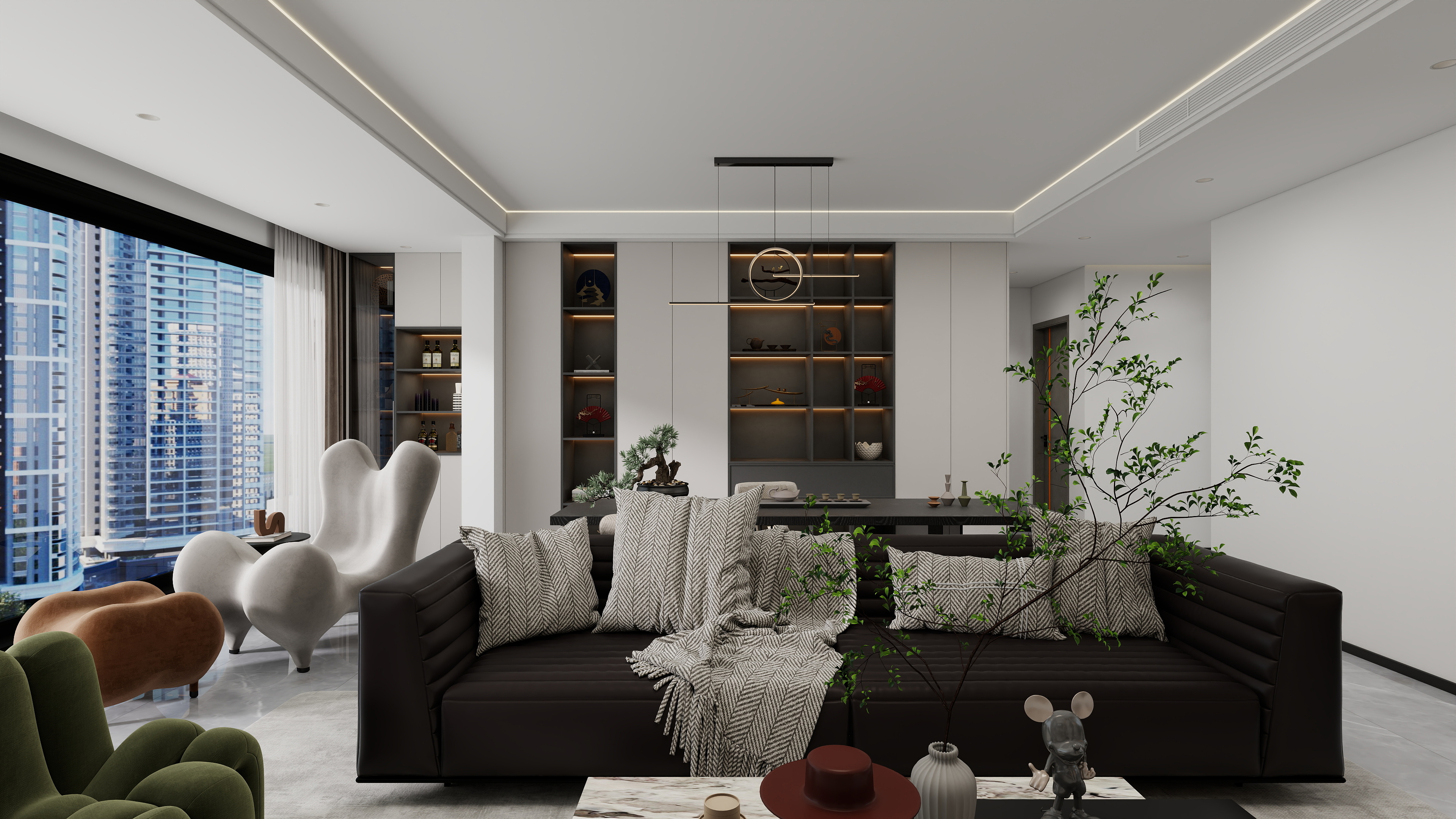 艺雅丽-121平现代简约装修效果图