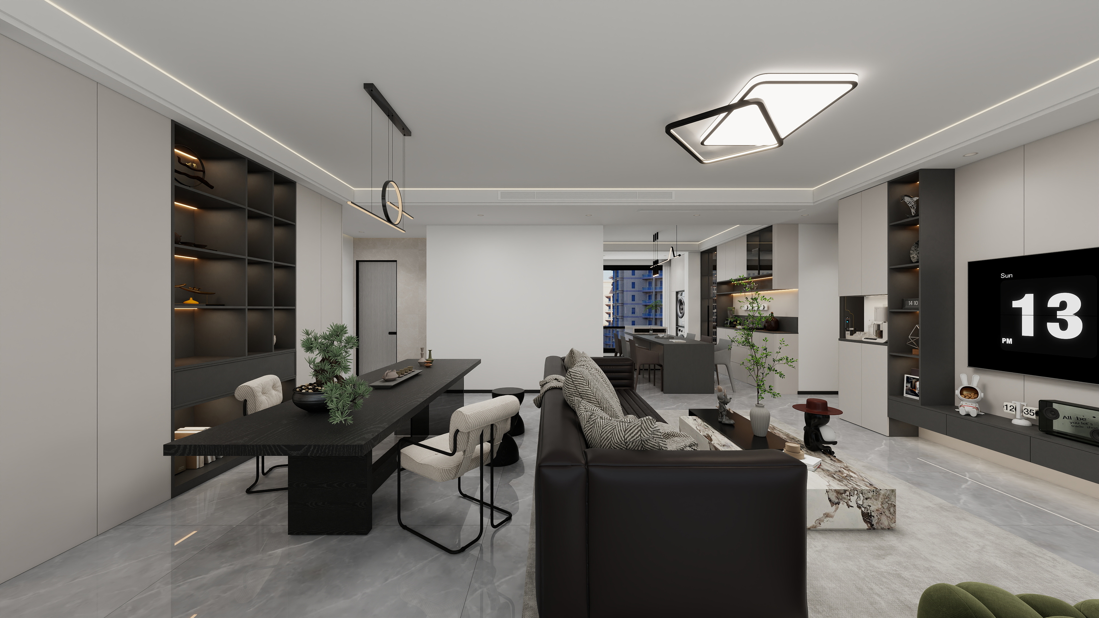 艺雅丽-121平现代简约装修效果图