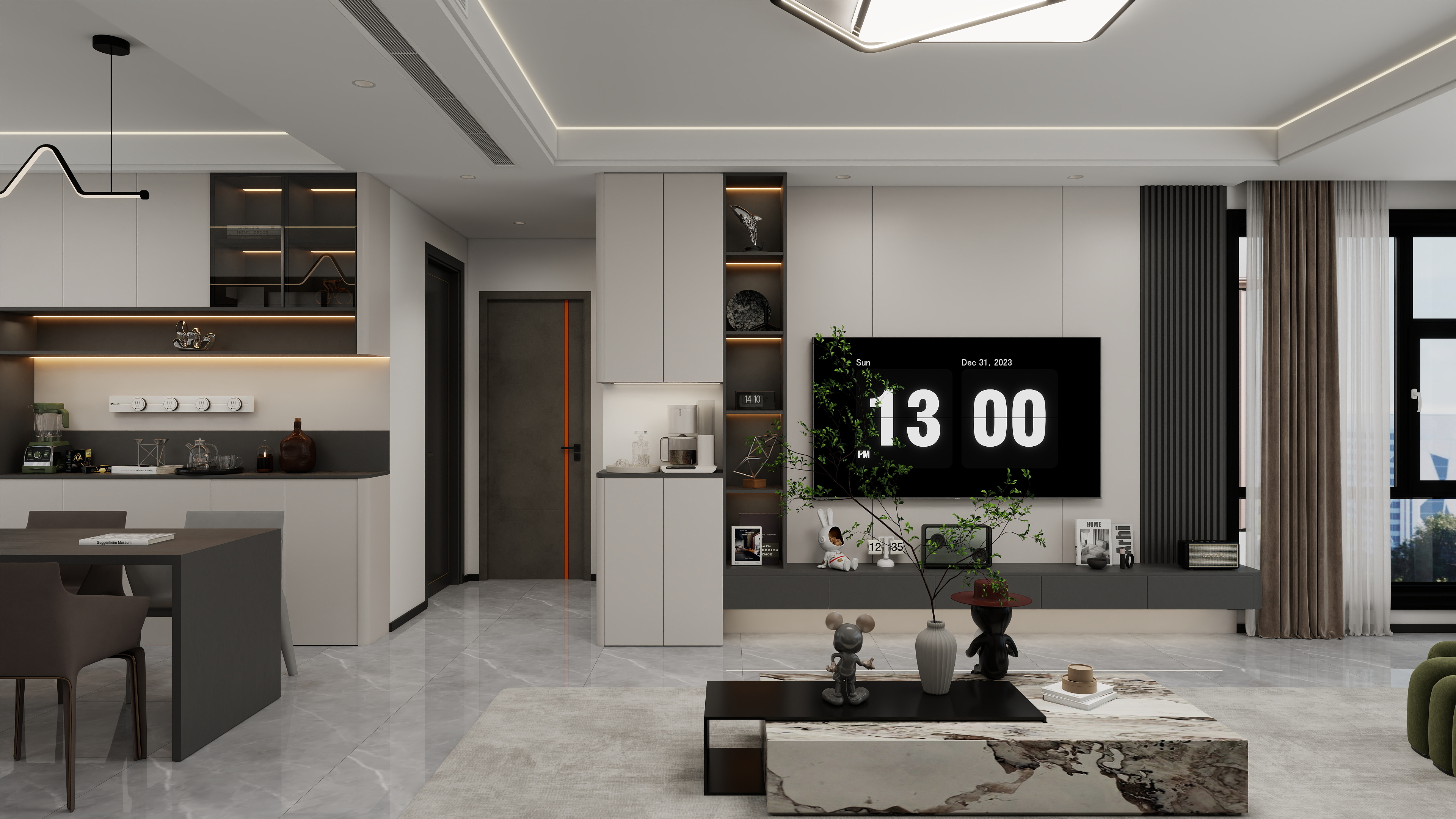 艺雅丽-121平现代简约装修效果图