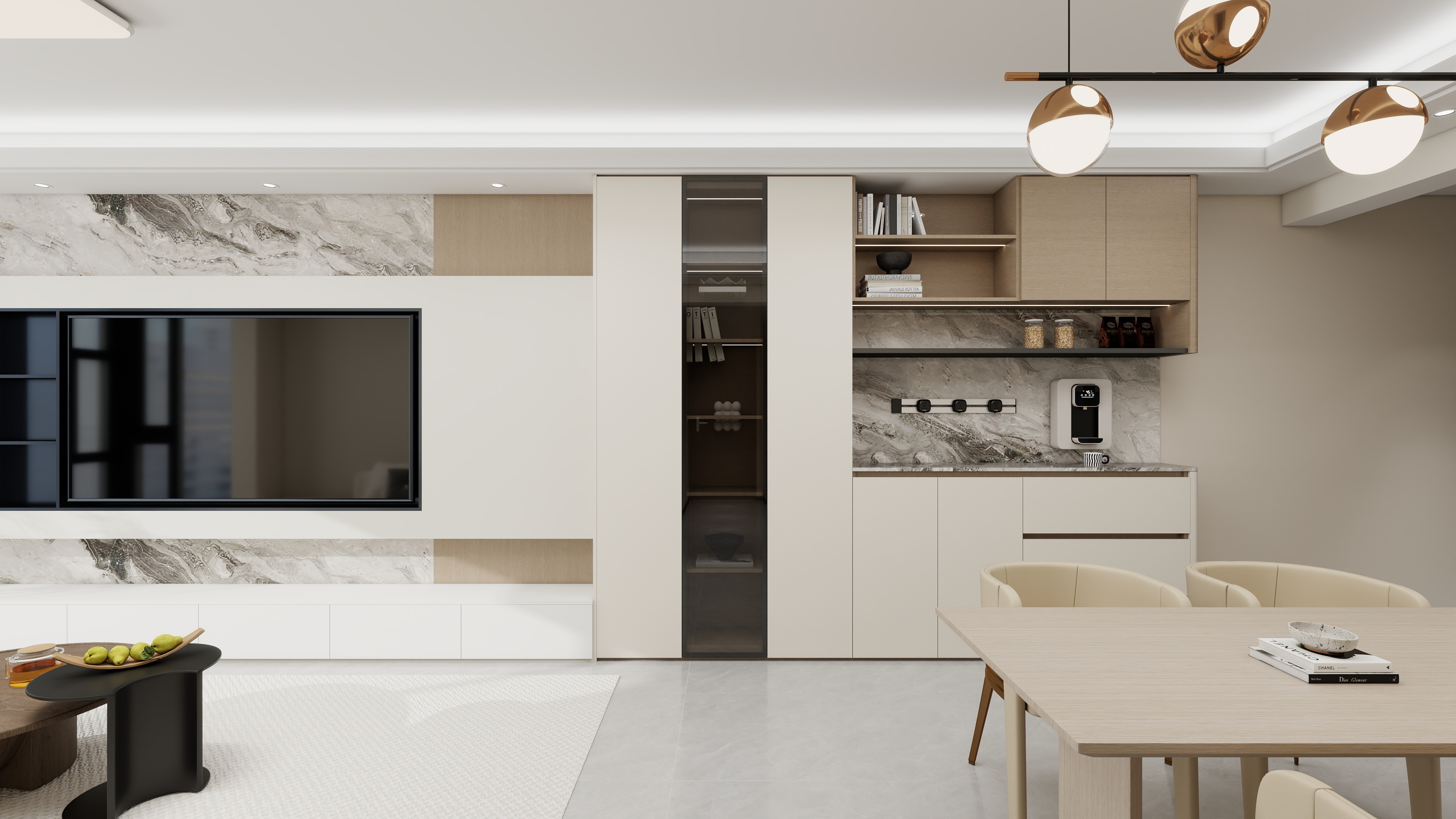 广州全屋定制设计师朱兴-凯德·凯荔花园现代简约105㎡装修效果图