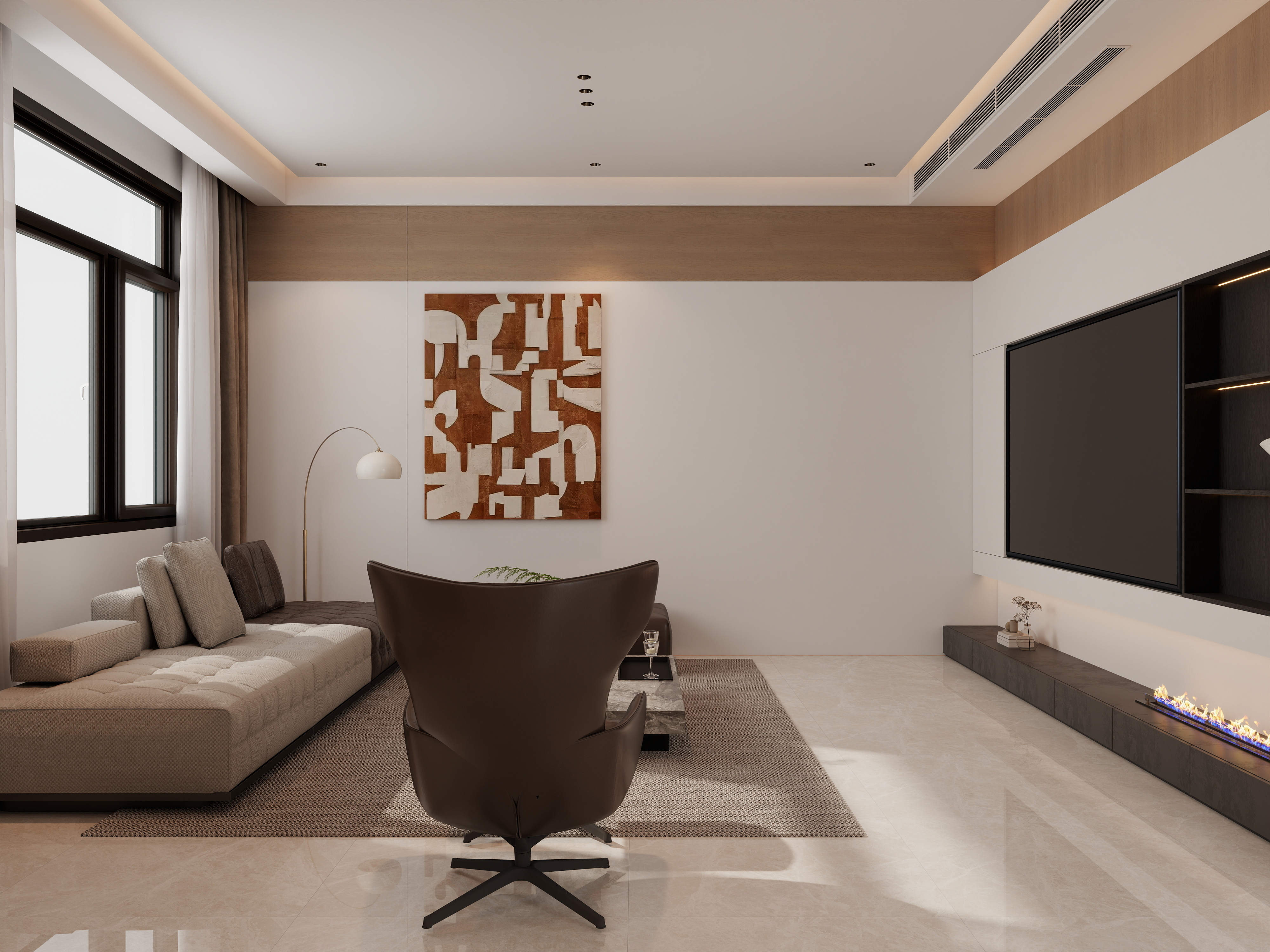 青石空间-自建别墅《现代风格》装修效果图