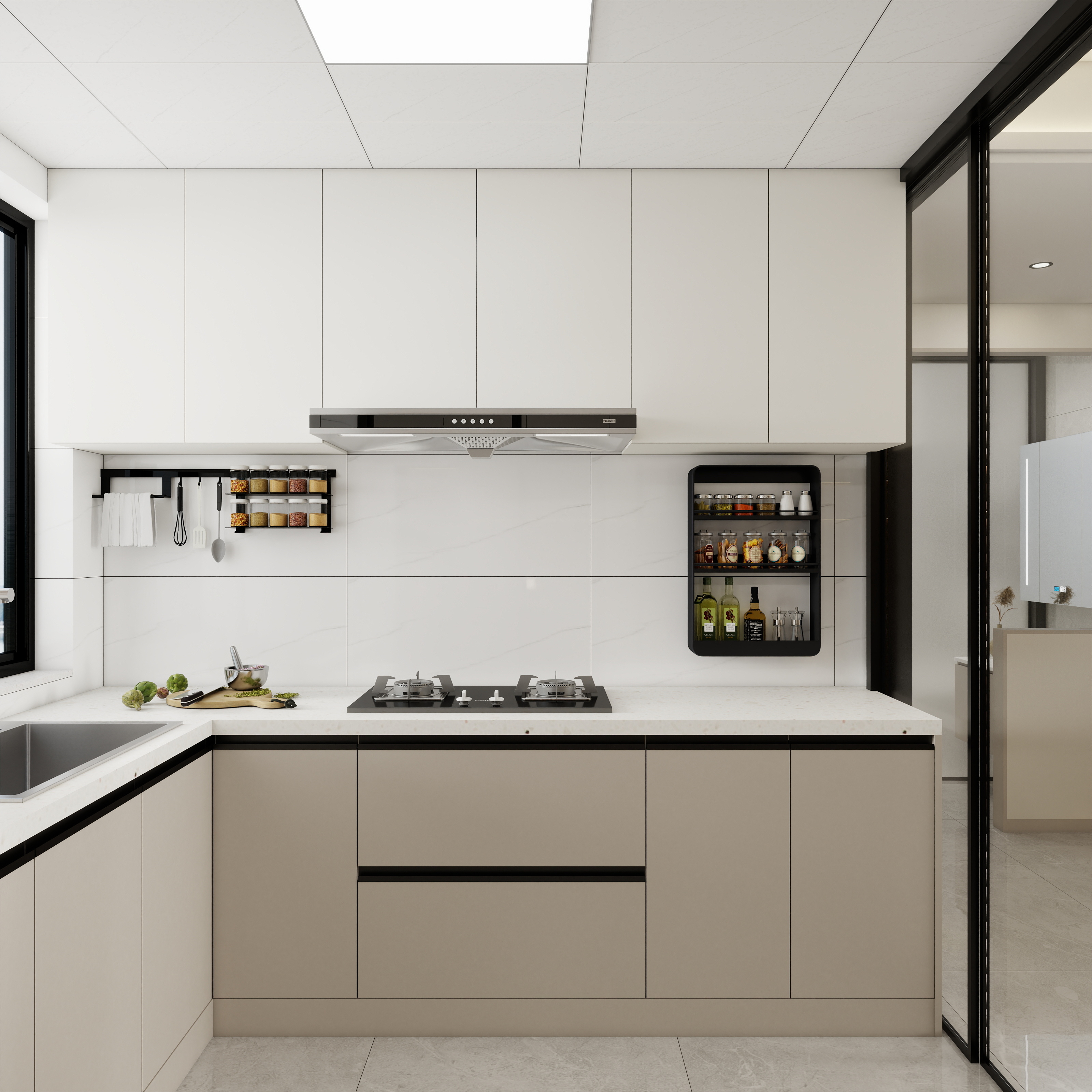 李青越-64平方现代简约两居室装修效果图