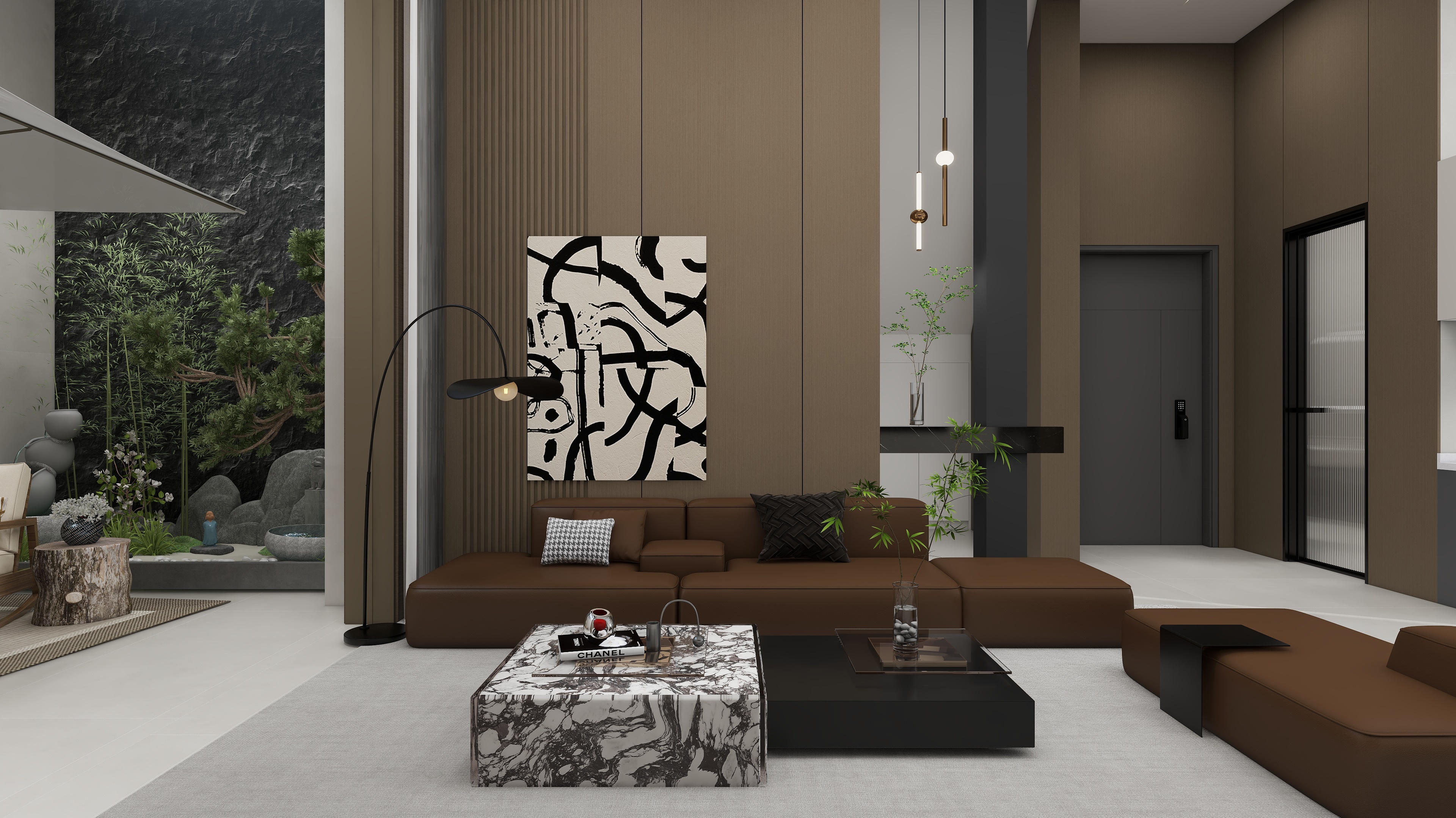 星空设计500-现代简约138㎡1室装修效果图