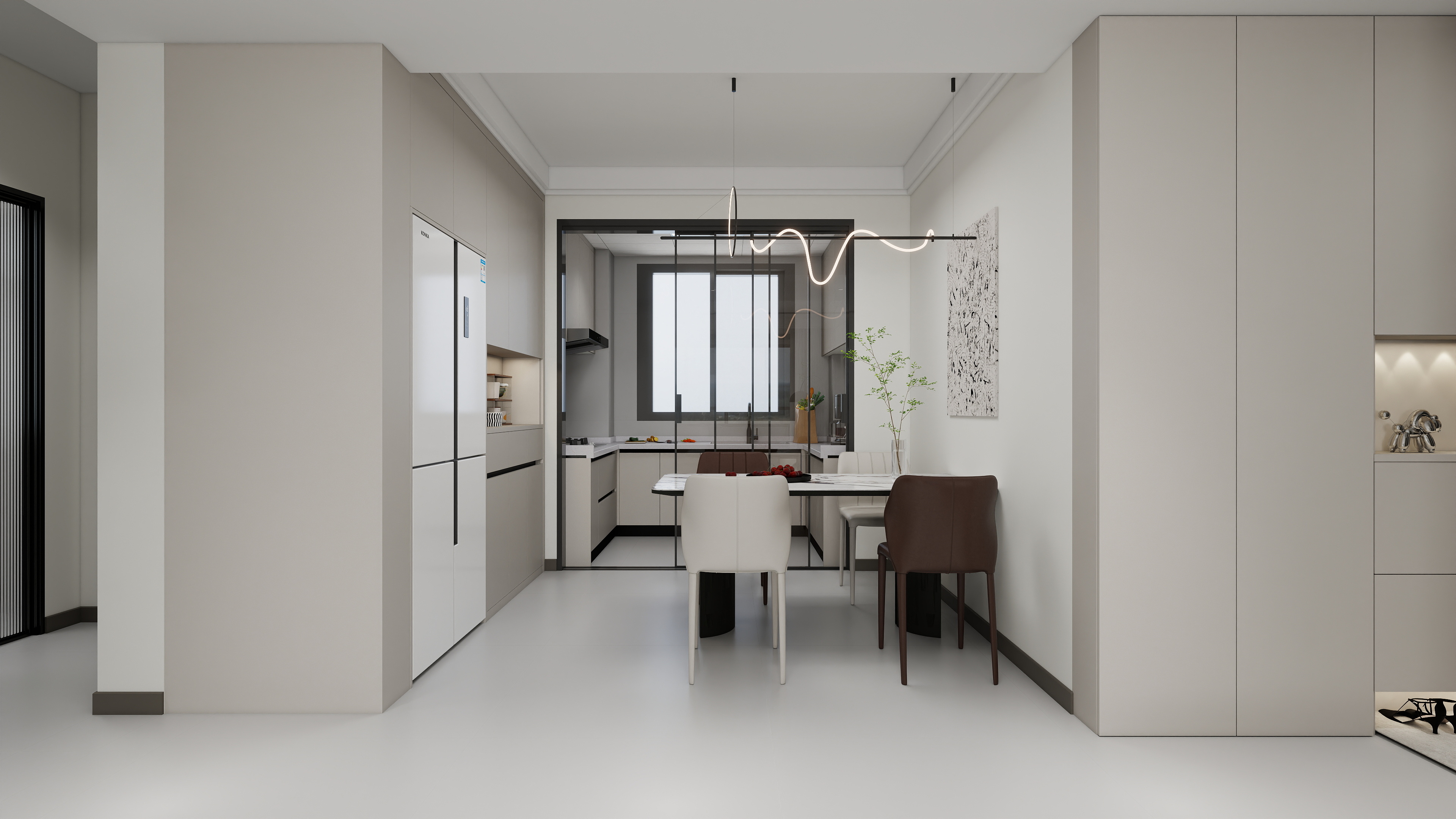 星空设计500一套-现代简约107㎡1室装修效果图