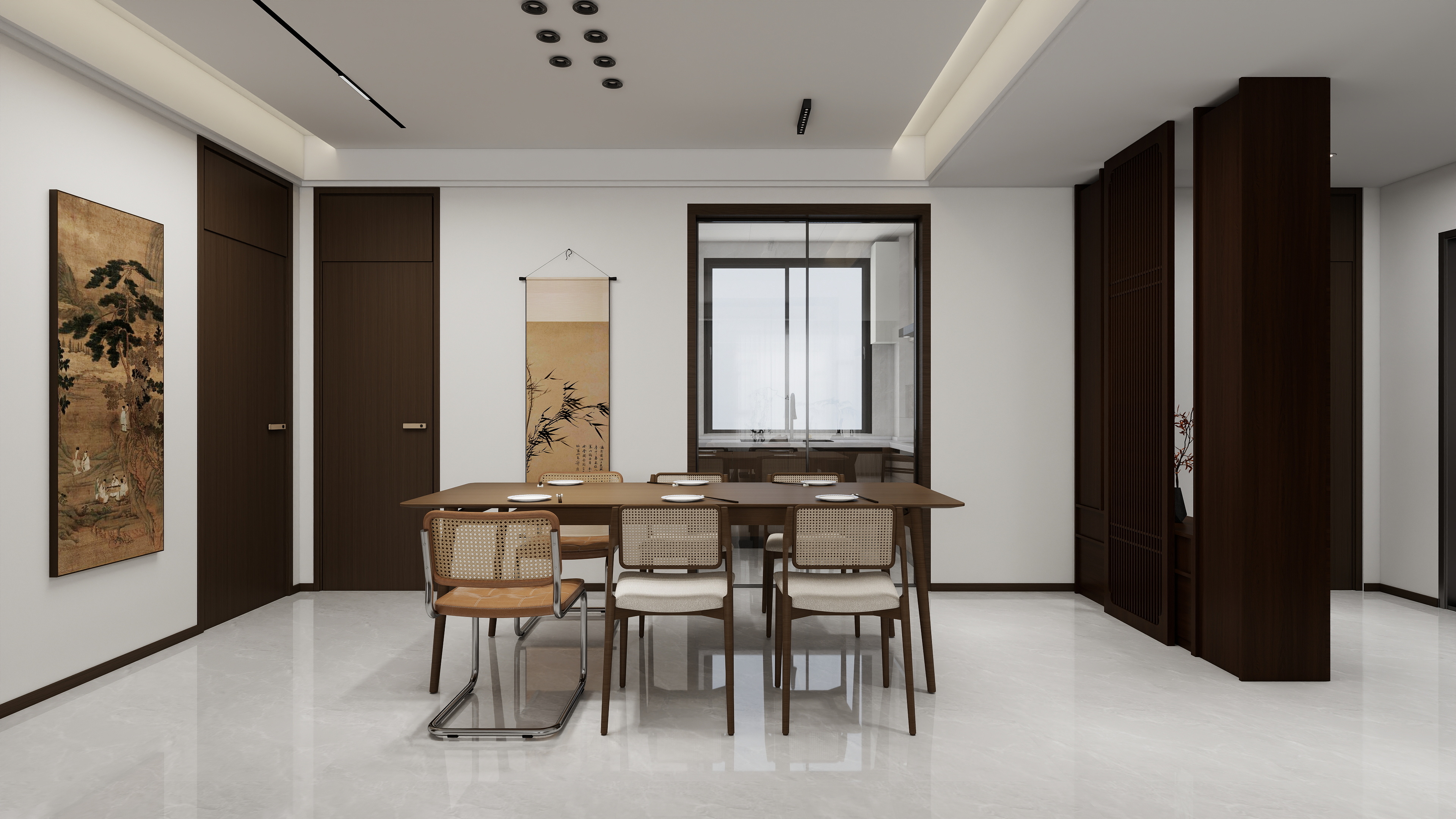 星空设计500一套-现代简约139㎡4室装修效果图