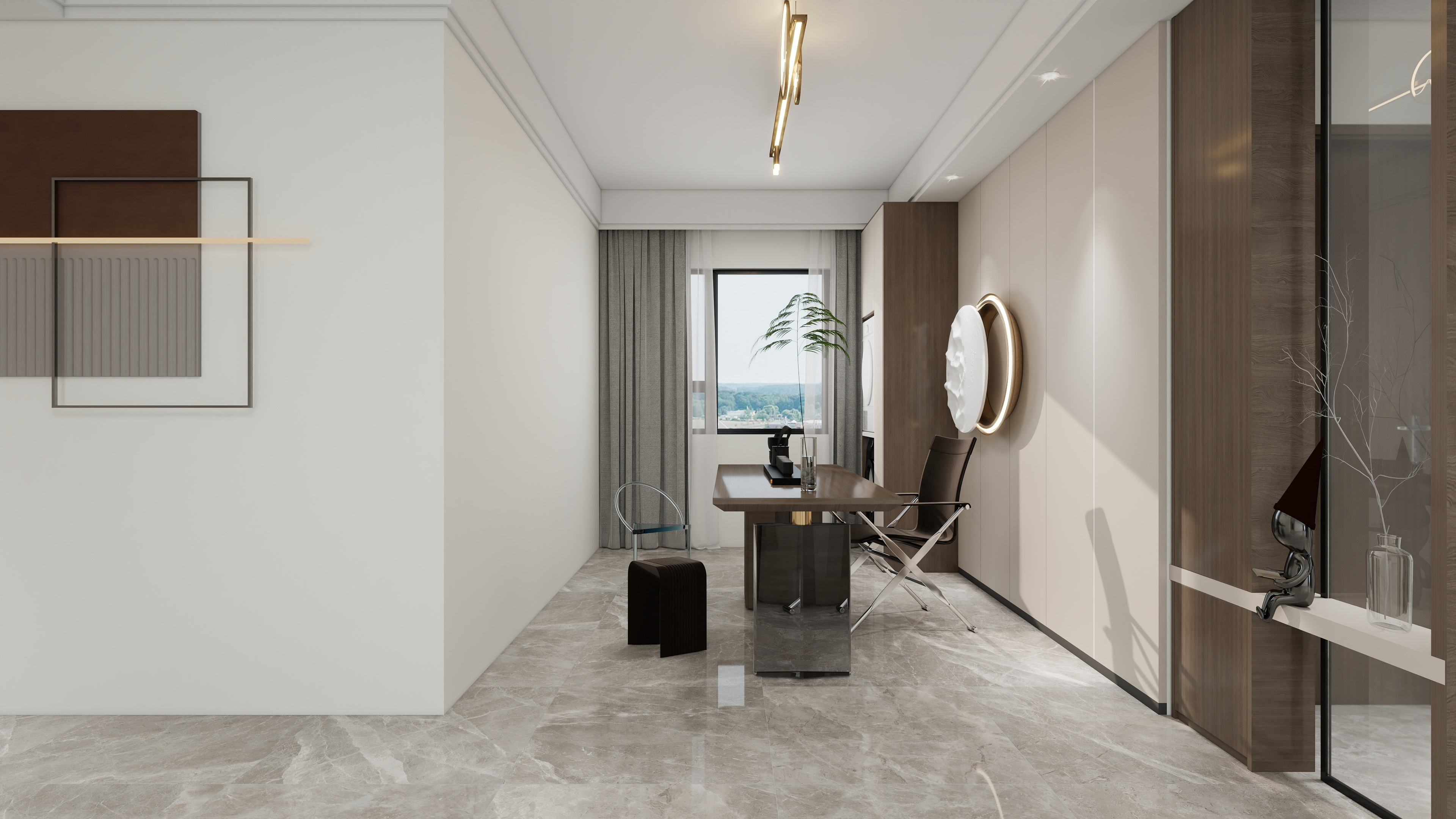 星空设计500一套-现代简约110㎡2室装修效果图