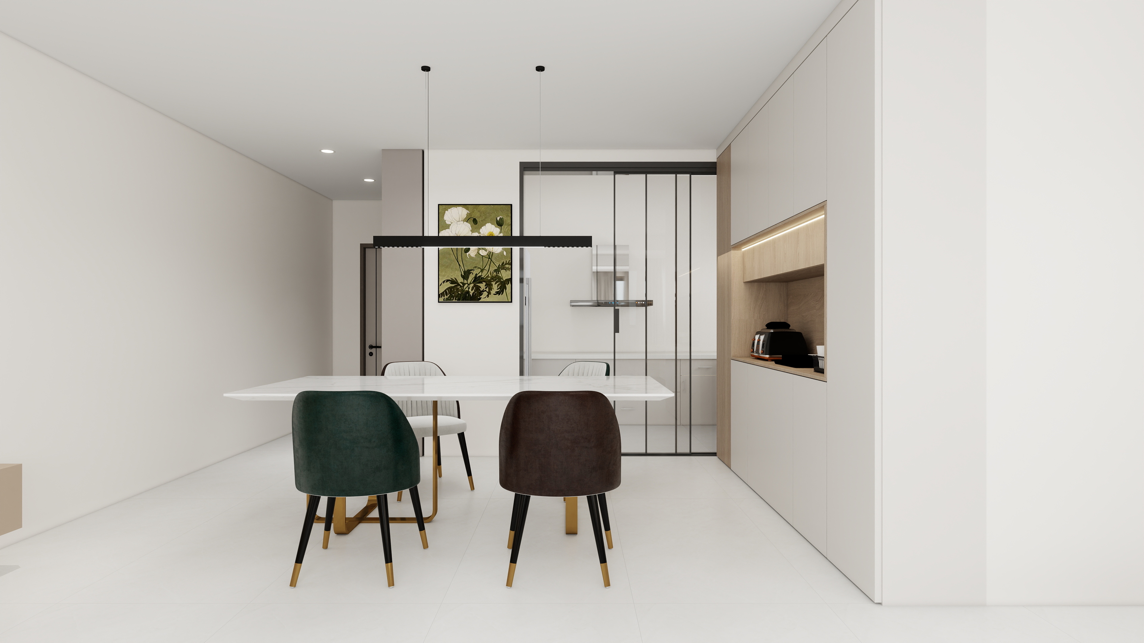 星空设计500一套-现代简约127㎡3室装修效果图