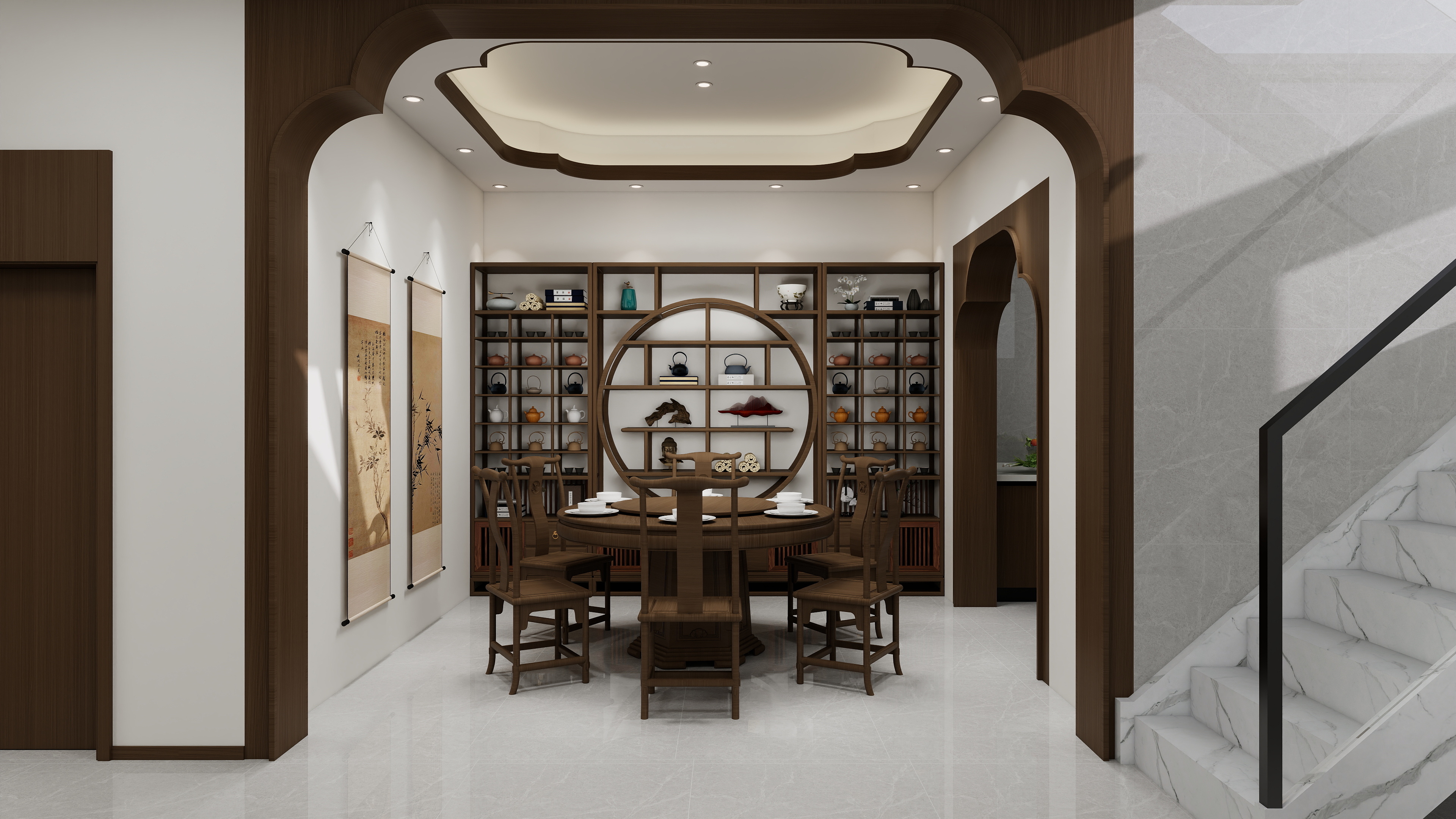 星空设计500一套-现代简约105㎡1室装修效果图