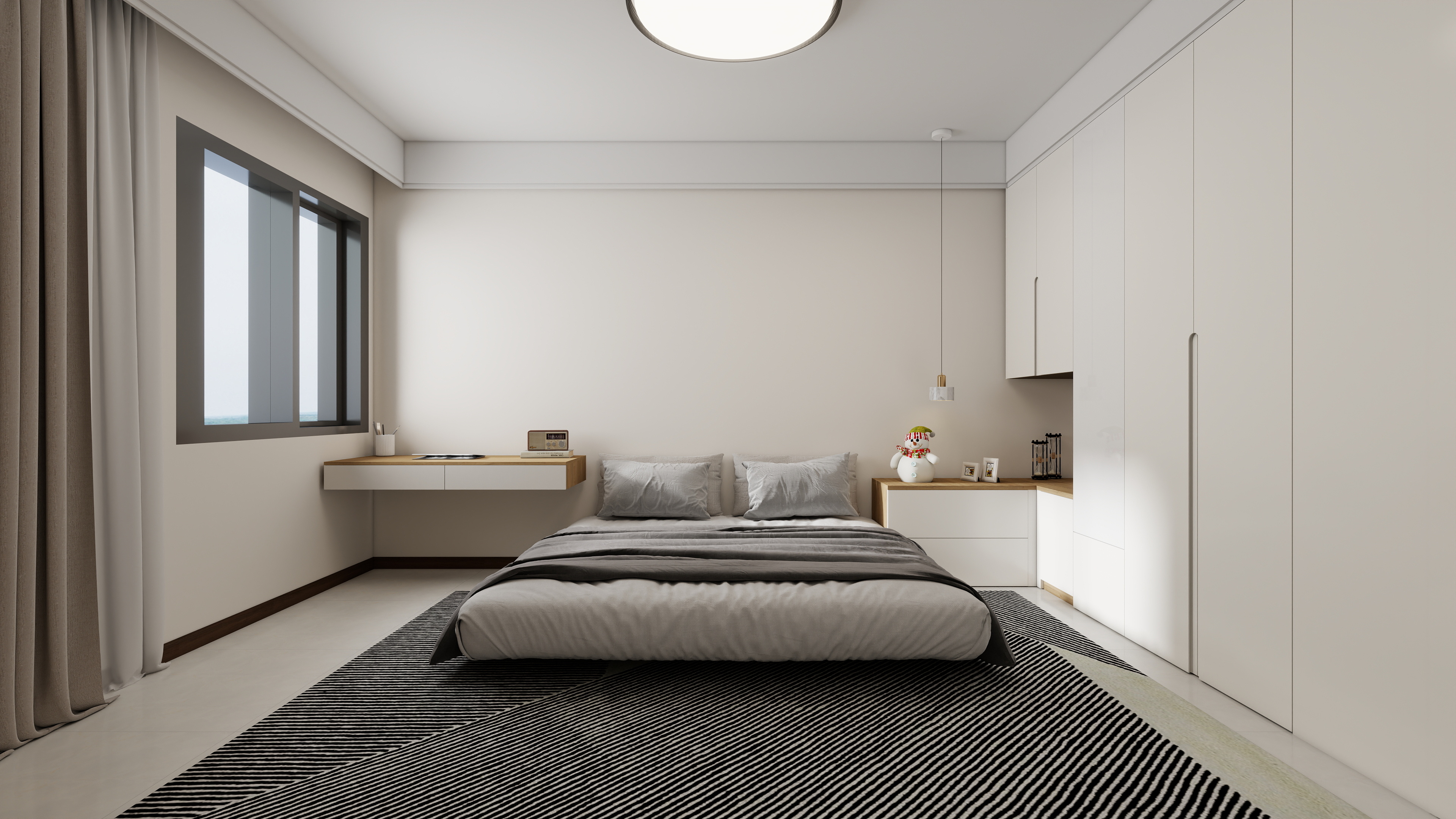 星空设计500一套-现代简约121㎡3室装修效果图