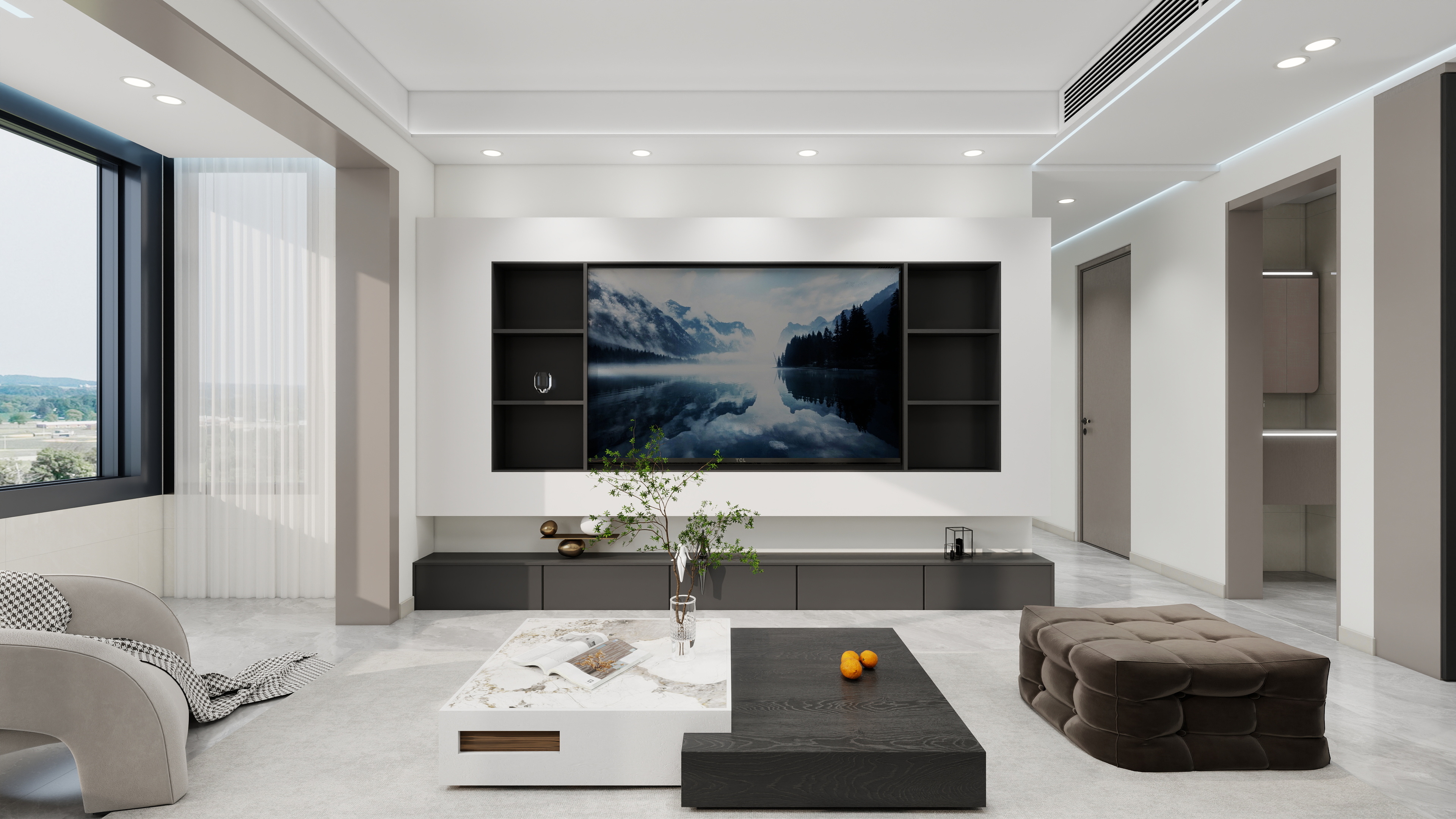 星空设计500一套-现代简约116㎡3室装修效果图