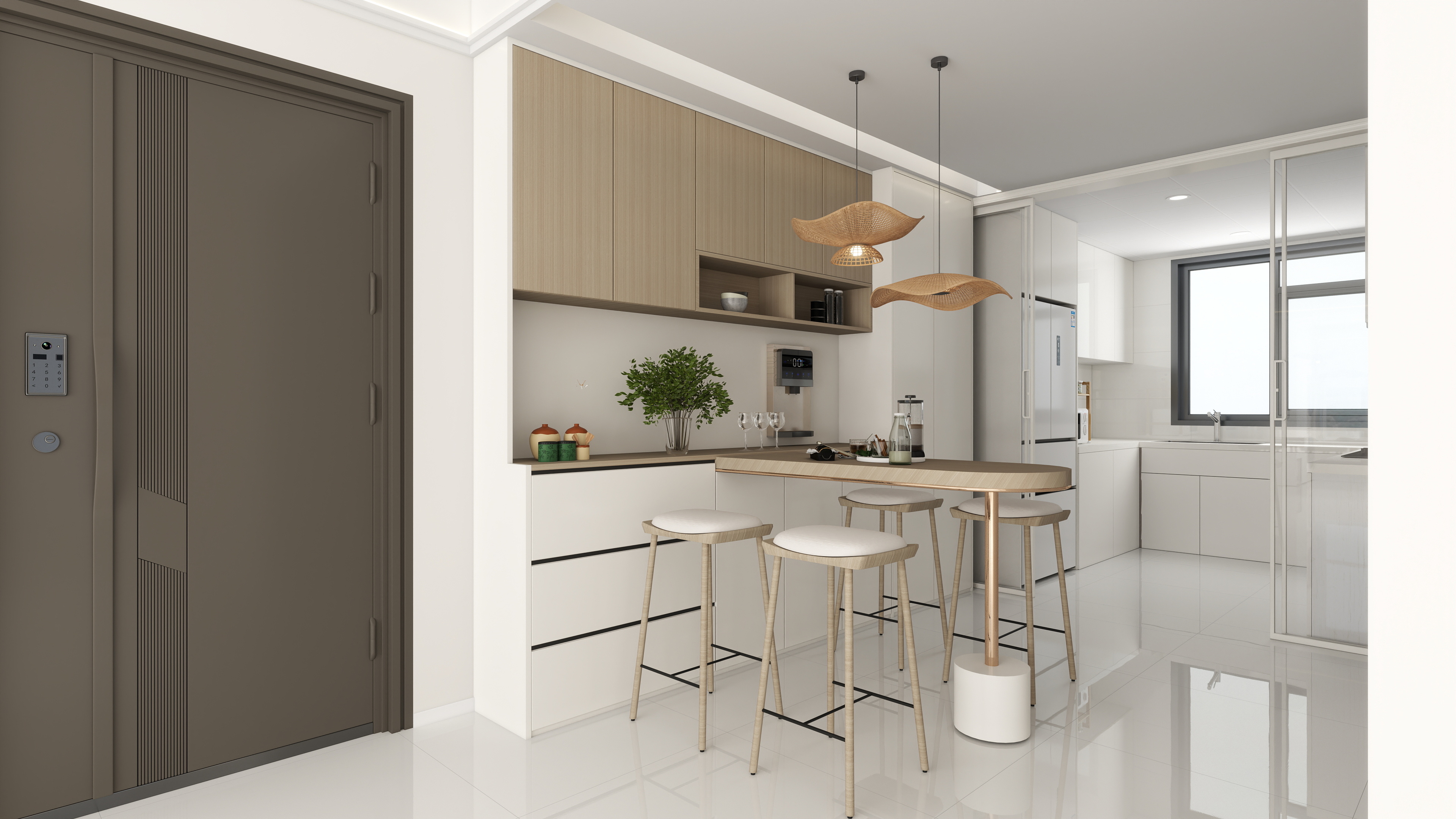 星空设计500一套-现代简约106㎡3室装修效果图