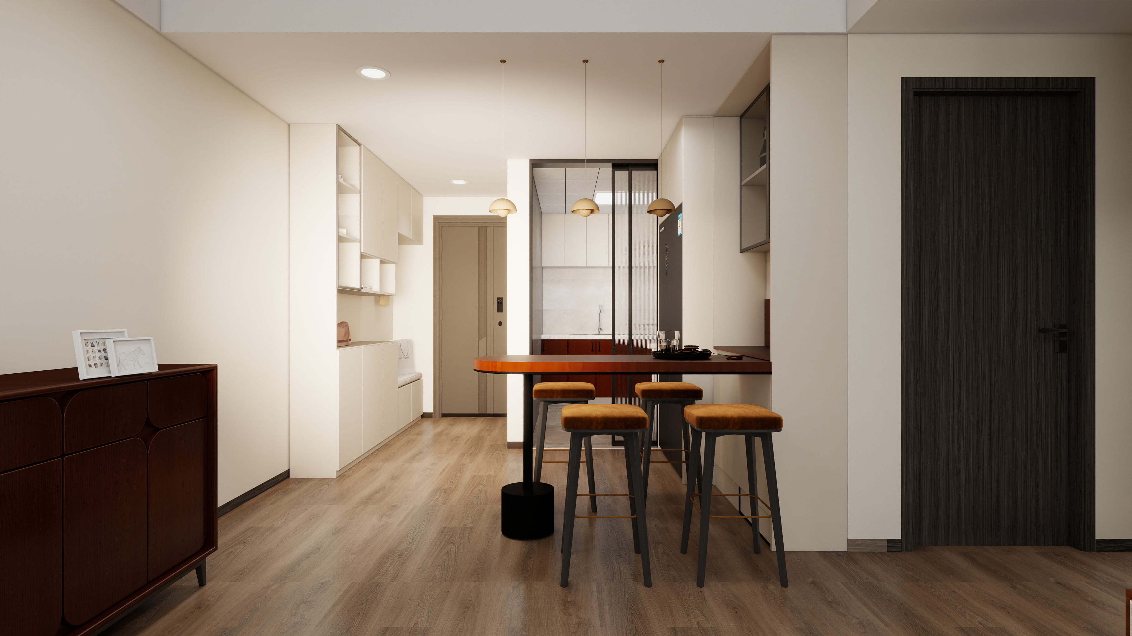 星空设计500一套-中古风 90平装修效果图