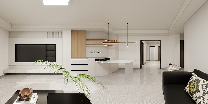 雨落桃花春满园-亢山佳园3-3-101-模型-装修设计方案