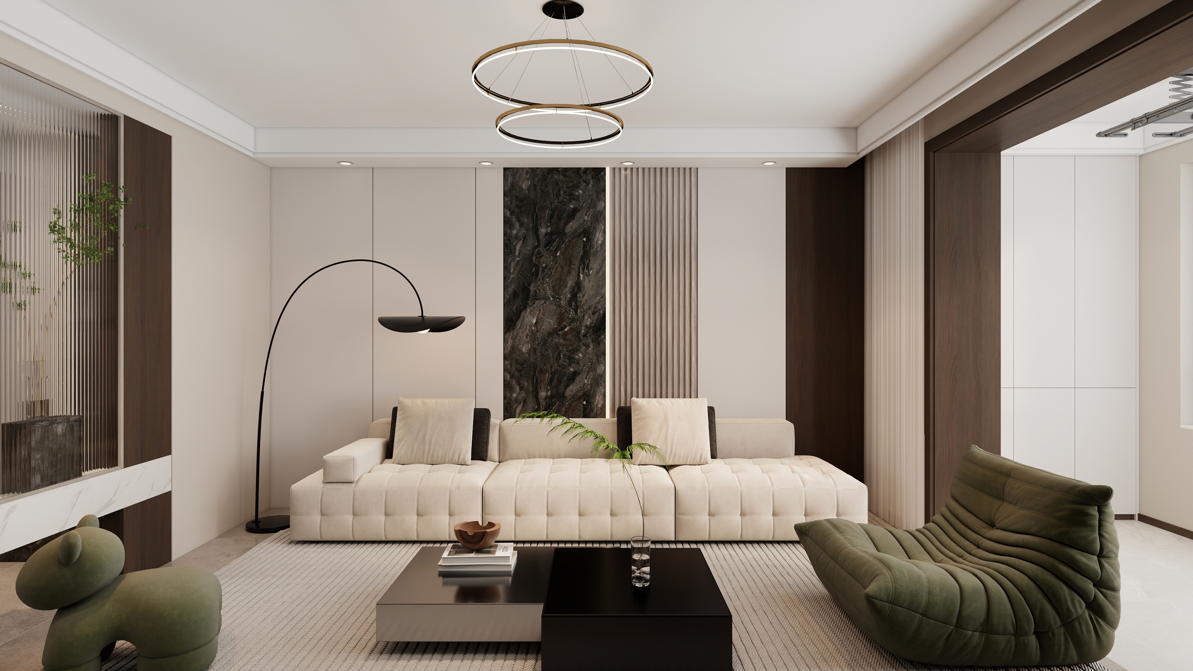 陈情85-意式轻奢122㎡三室效果方案-装修设计方案