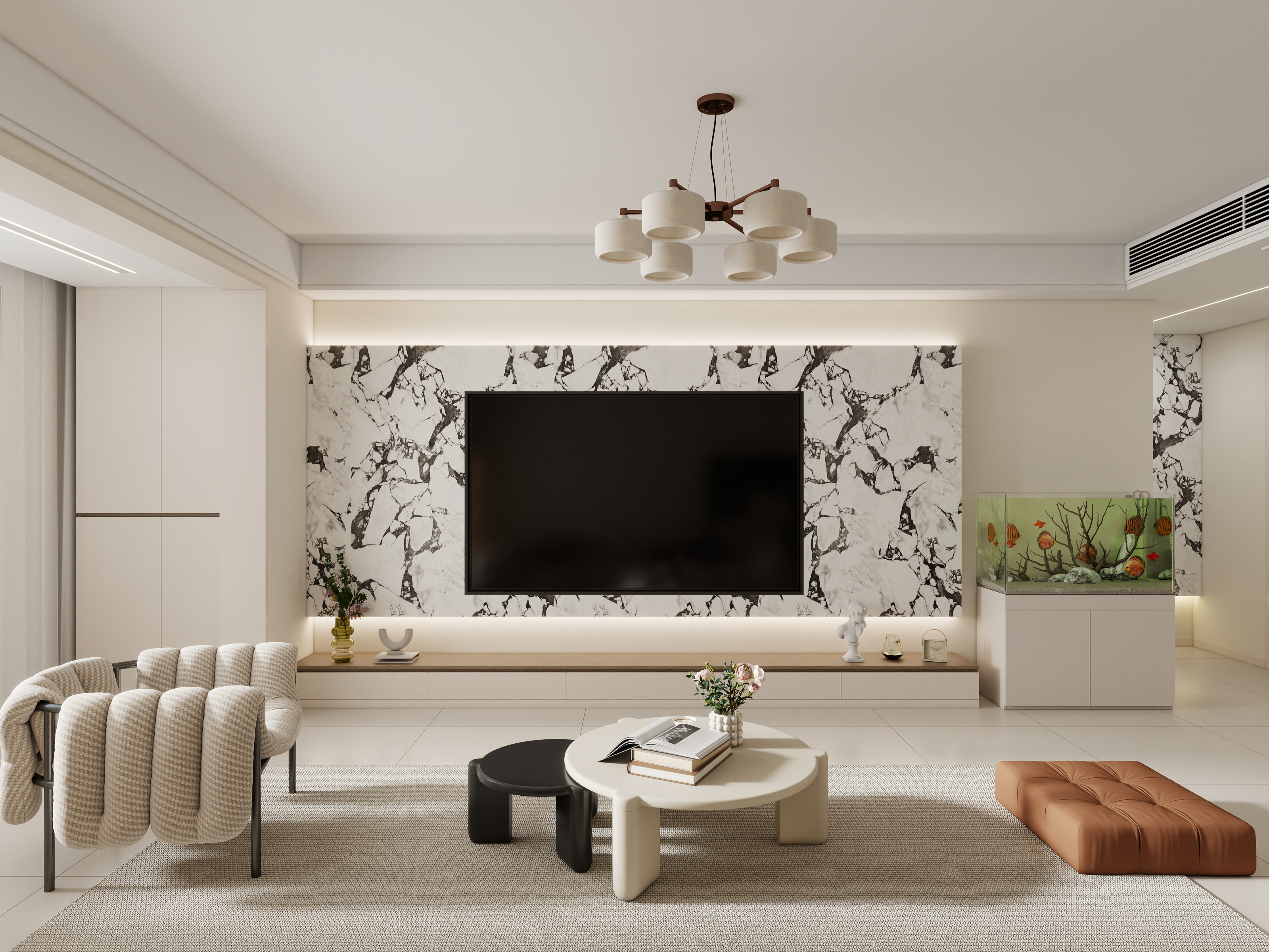 李青越-127平方中古风三居室装修效果图