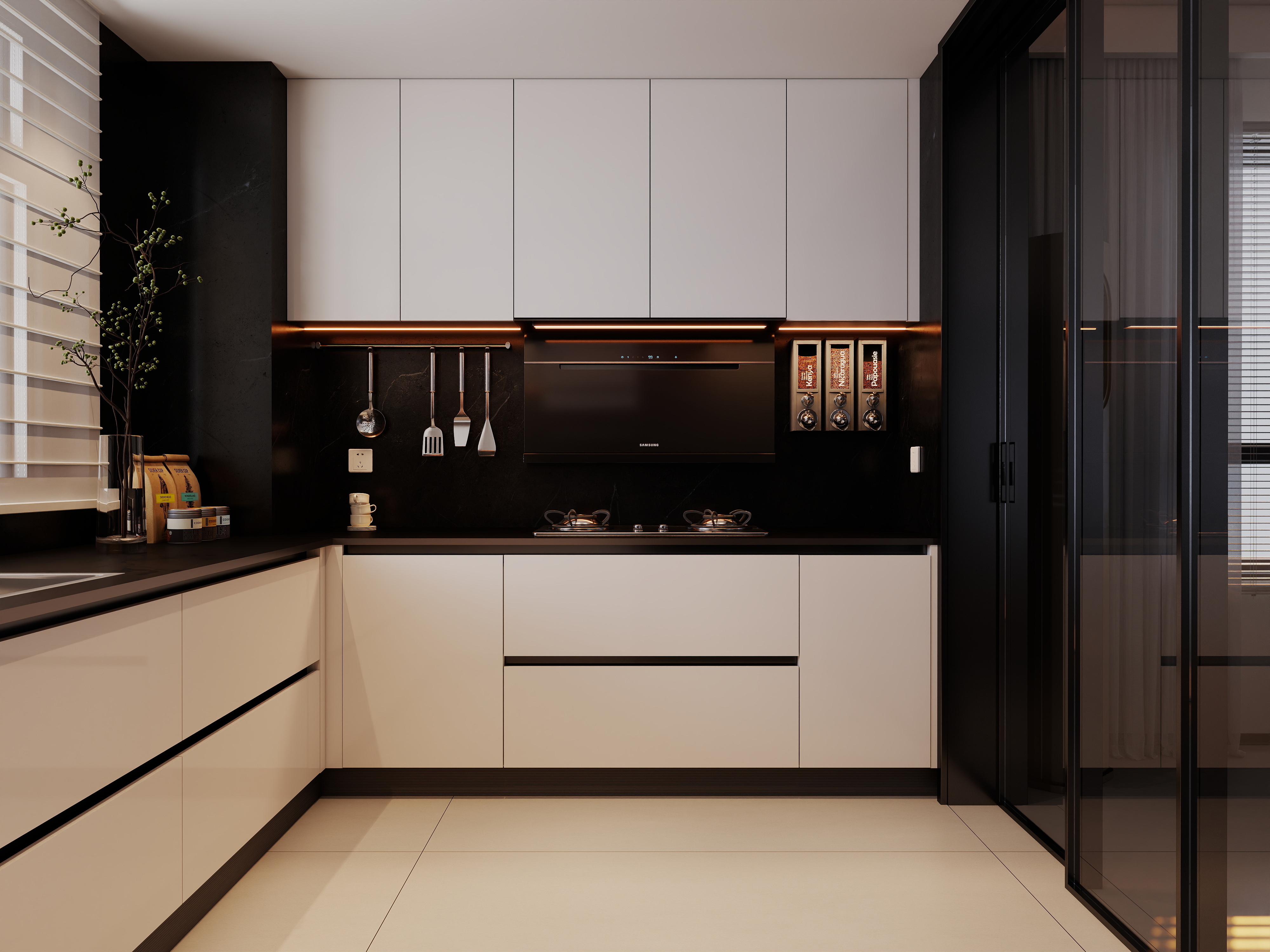 觅境设计工作室-131平米现代包豪斯装修效果图