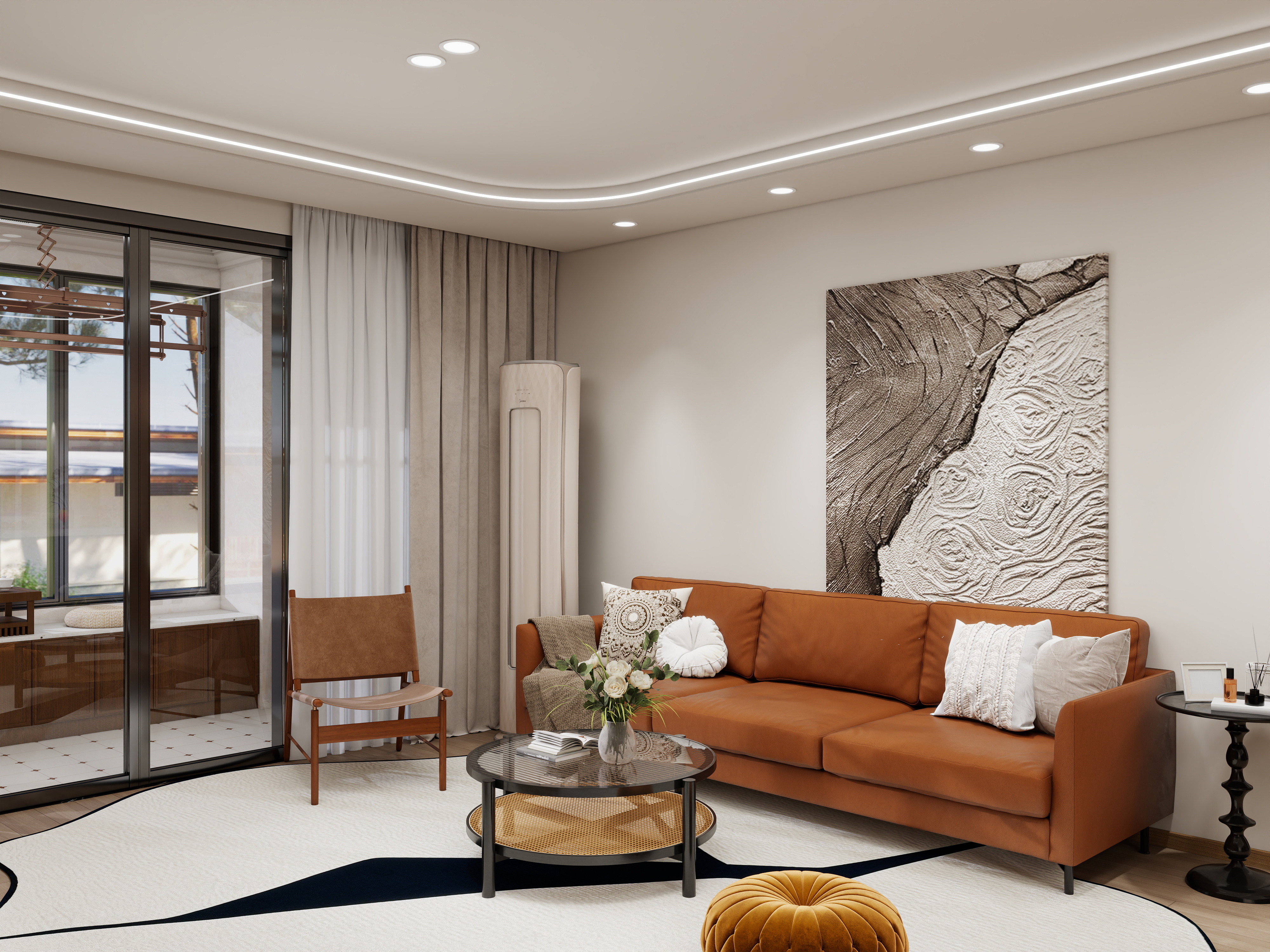 栖寐-【木韵空寂】两室一厅112㎡ 装修效果图