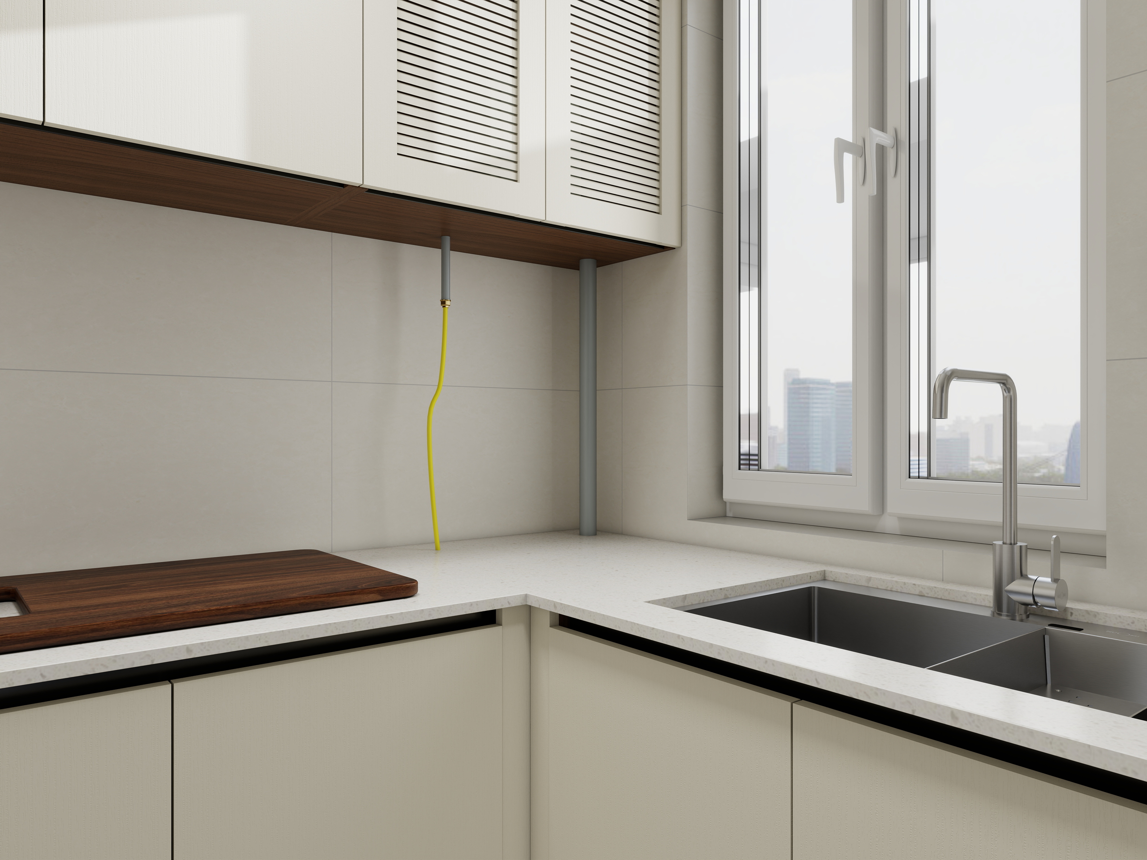 天水全案设计师白老师-和光尘樾95m² 4号楼3楼 - 1402一层厨房装修效果图第2张