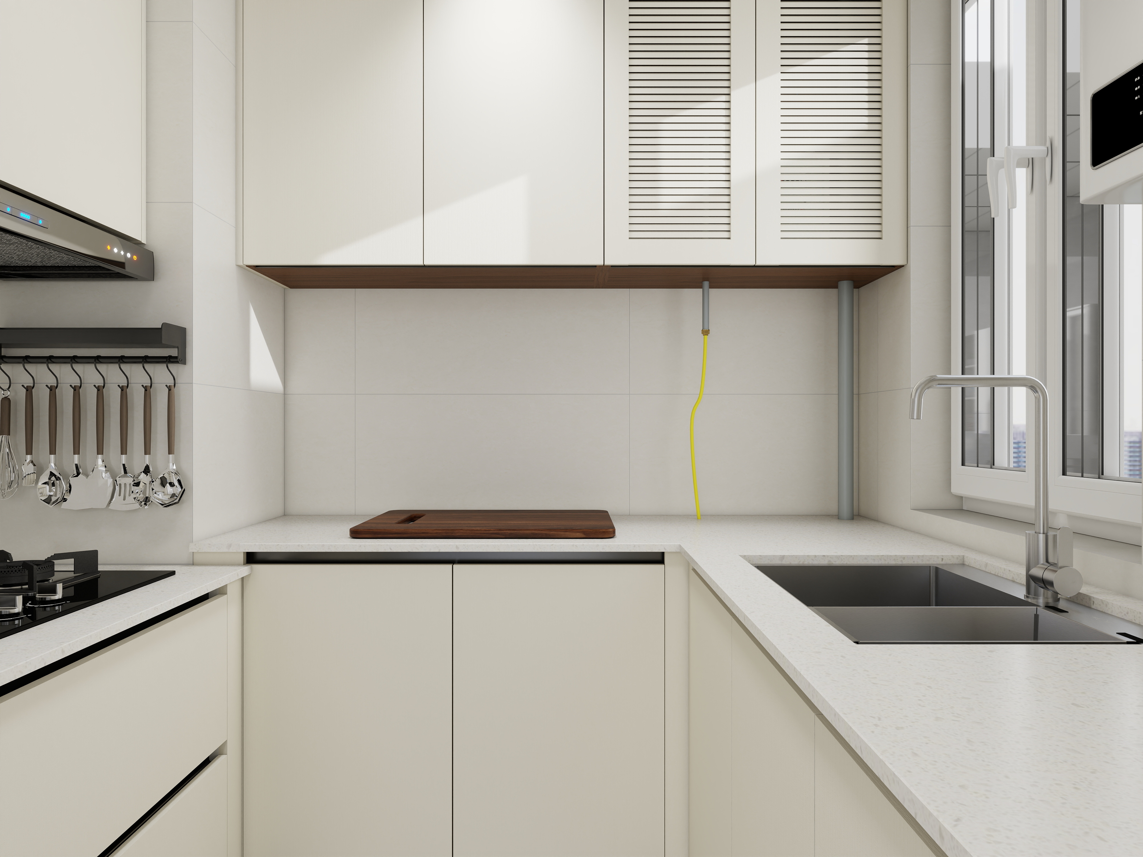 天水全案设计师白老师-和光尘樾95m² 4号楼3楼 - 1402一层厨房装修效果图第3张