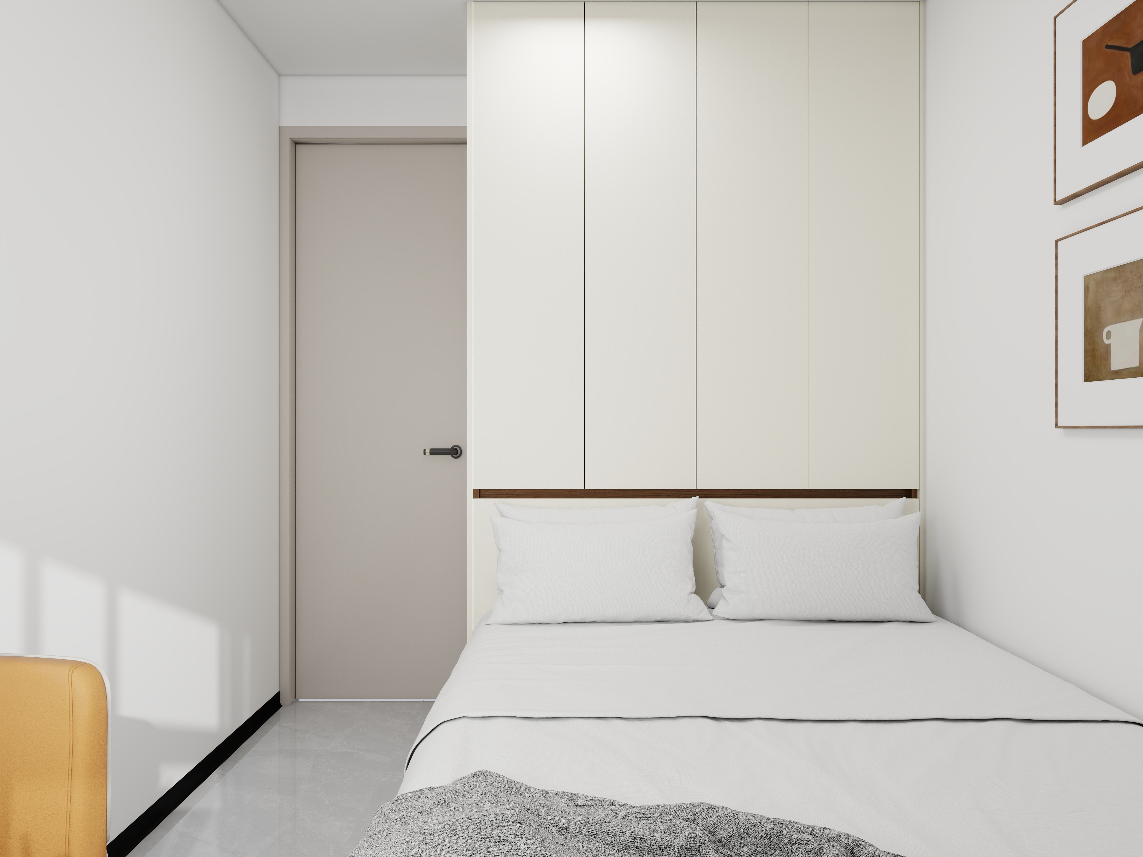 天水全案设计师白老师-和光尘樾95m² 4号楼3楼 - 1402一层次卧装修效果图第1张