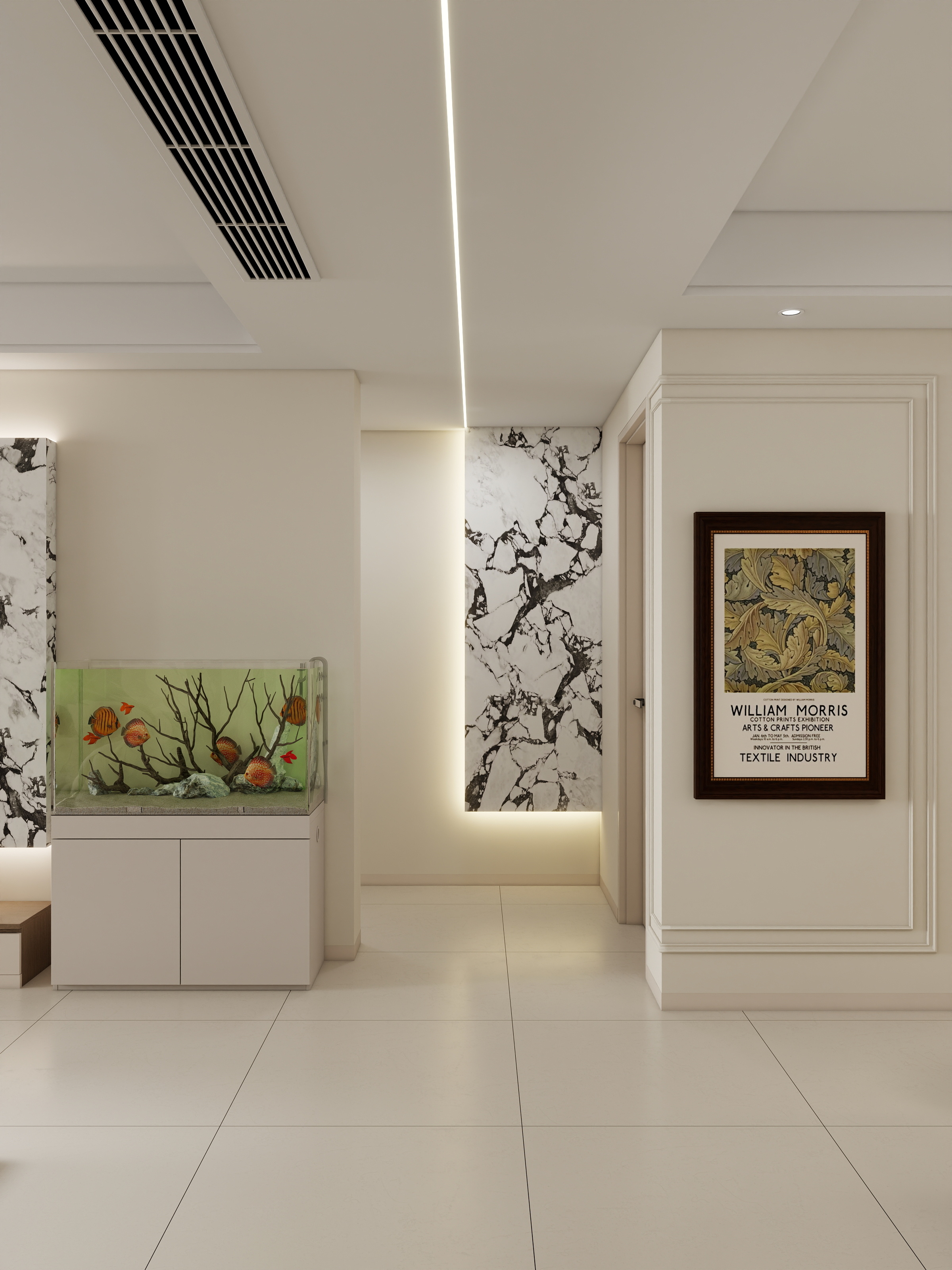 李青越-127平方中古风三居室装修效果图