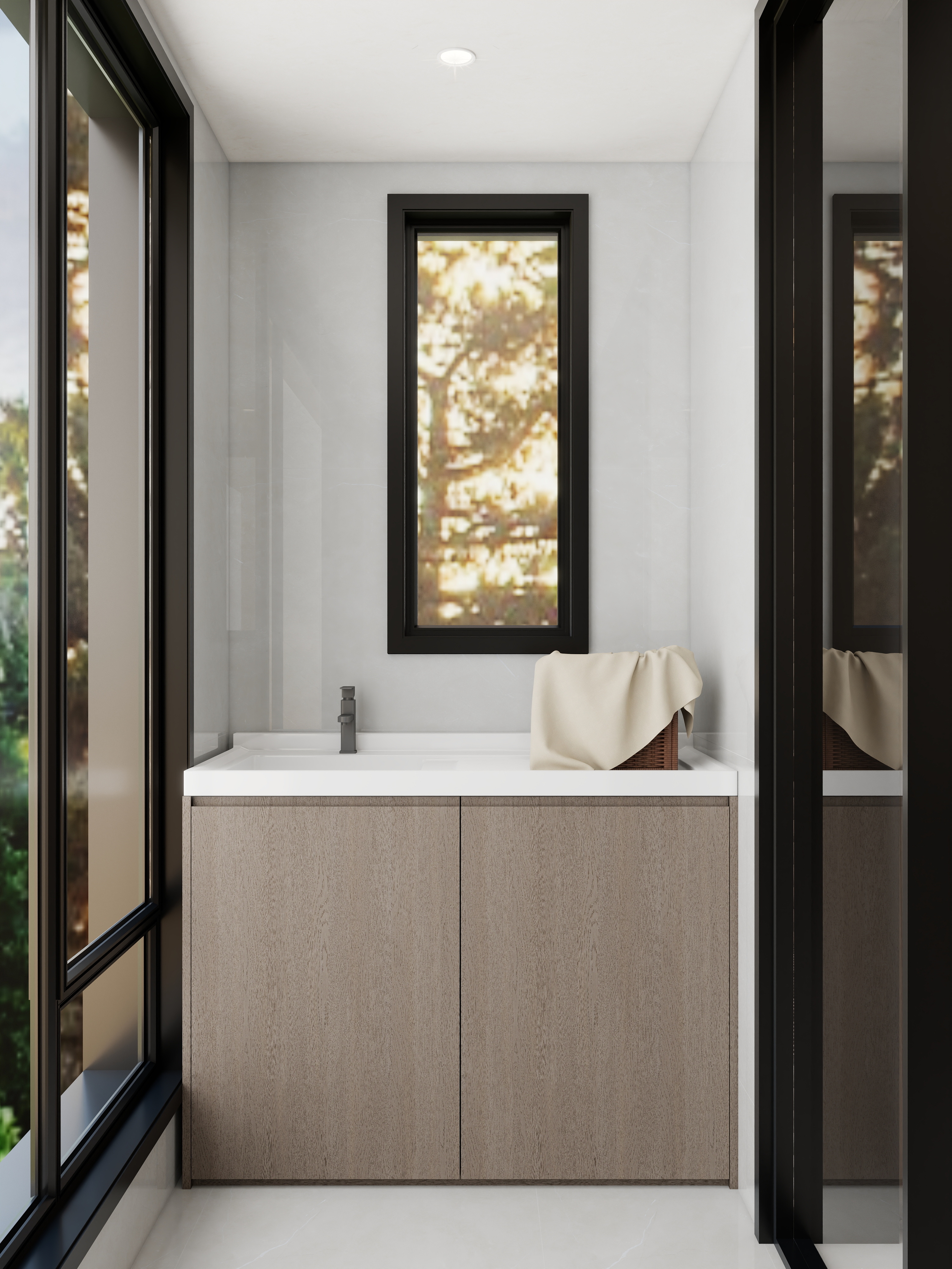 孙有权-『2025-11』136平丨现代简约四居室一层阳台装修效果图第1张