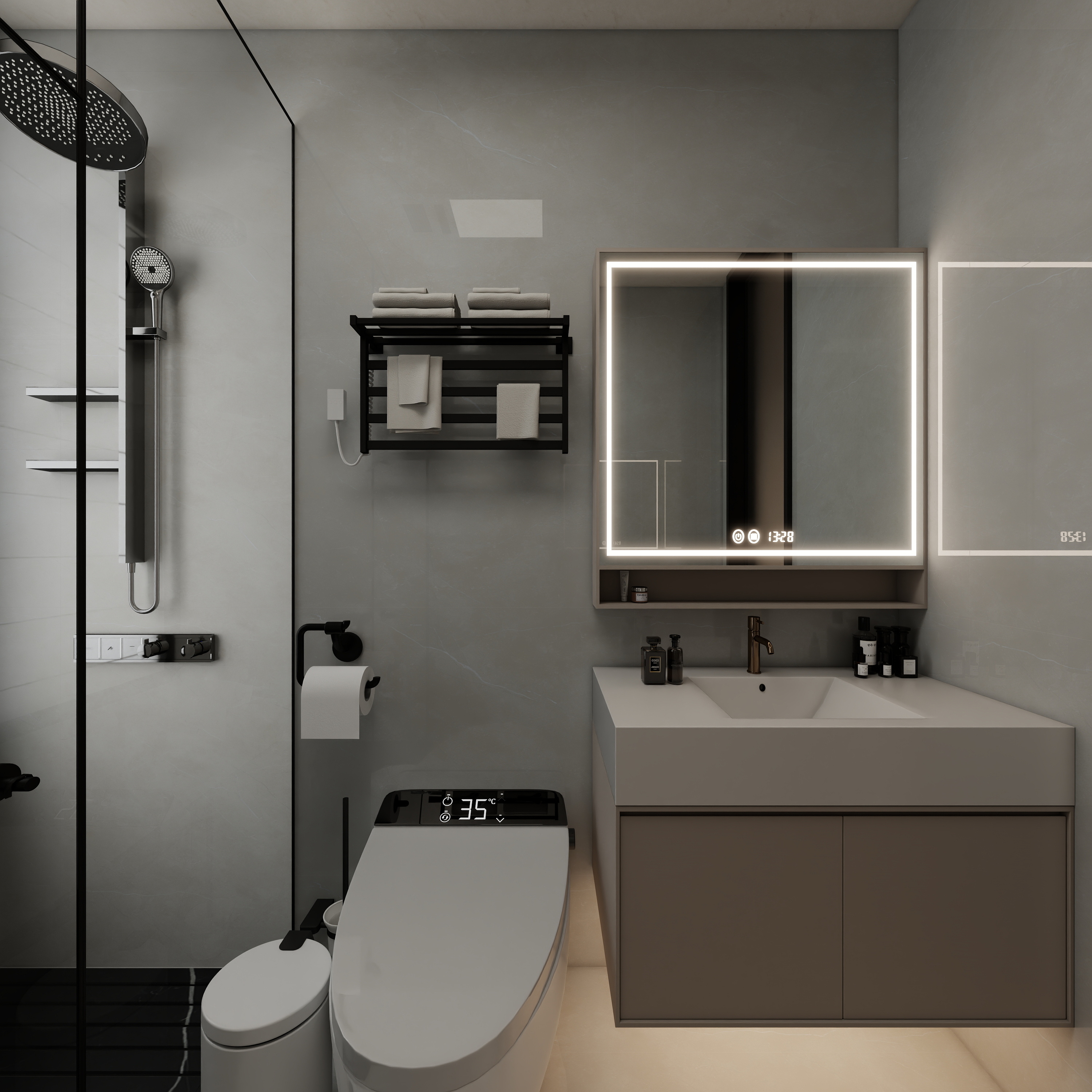 孙有权-『2025-11』136平丨现代简约四居室一层外卫装修效果图第3张