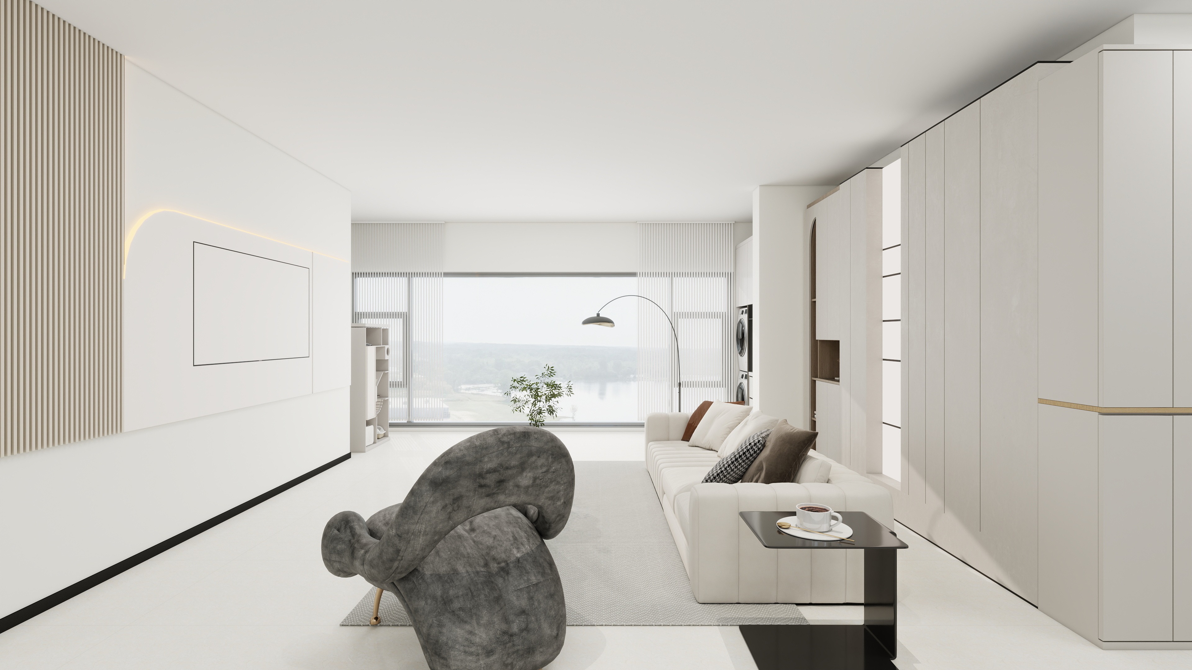 星空设计工作室design-现代简约119㎡3室装修效果图