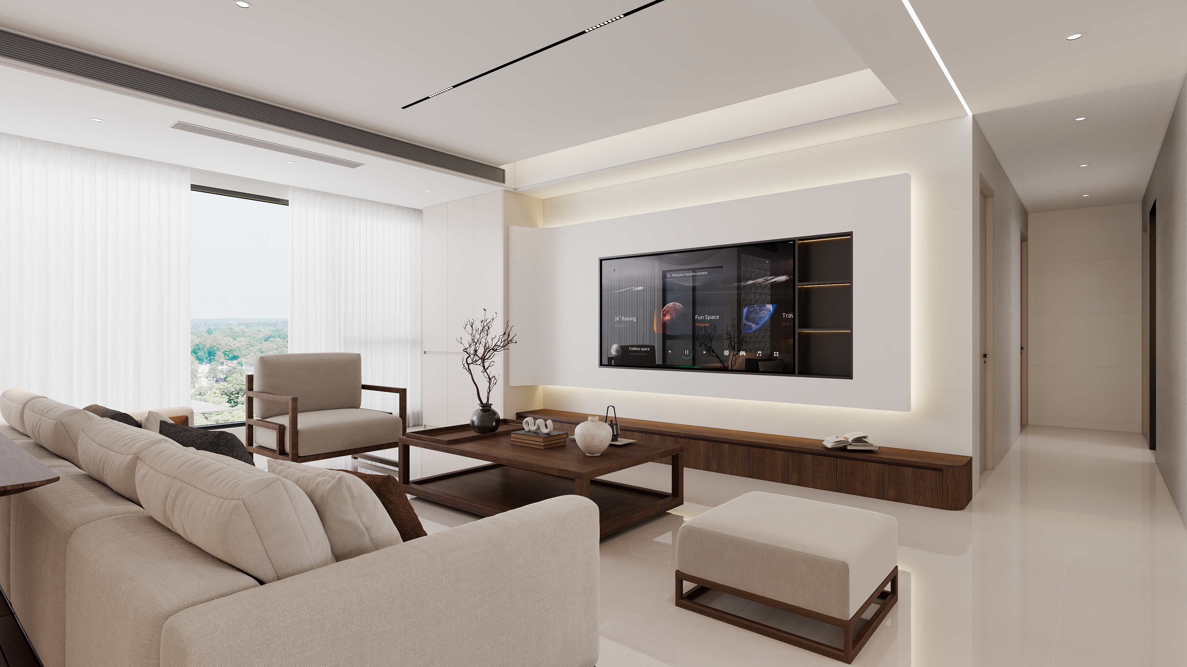 星空设计工作室design-现代简约140㎡1室装修效果图