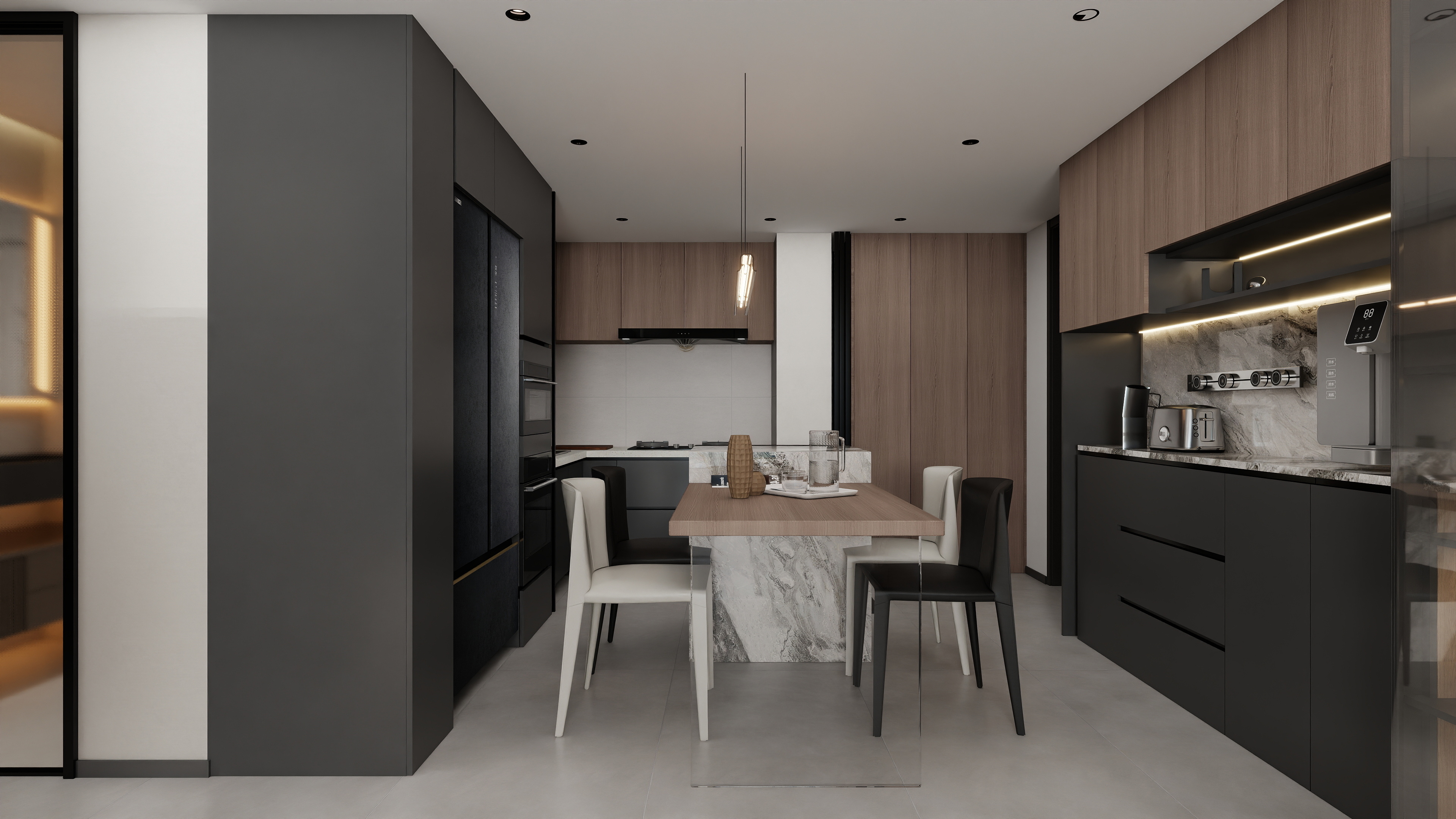 星空设计500一套-现代简约83㎡2室装修效果图