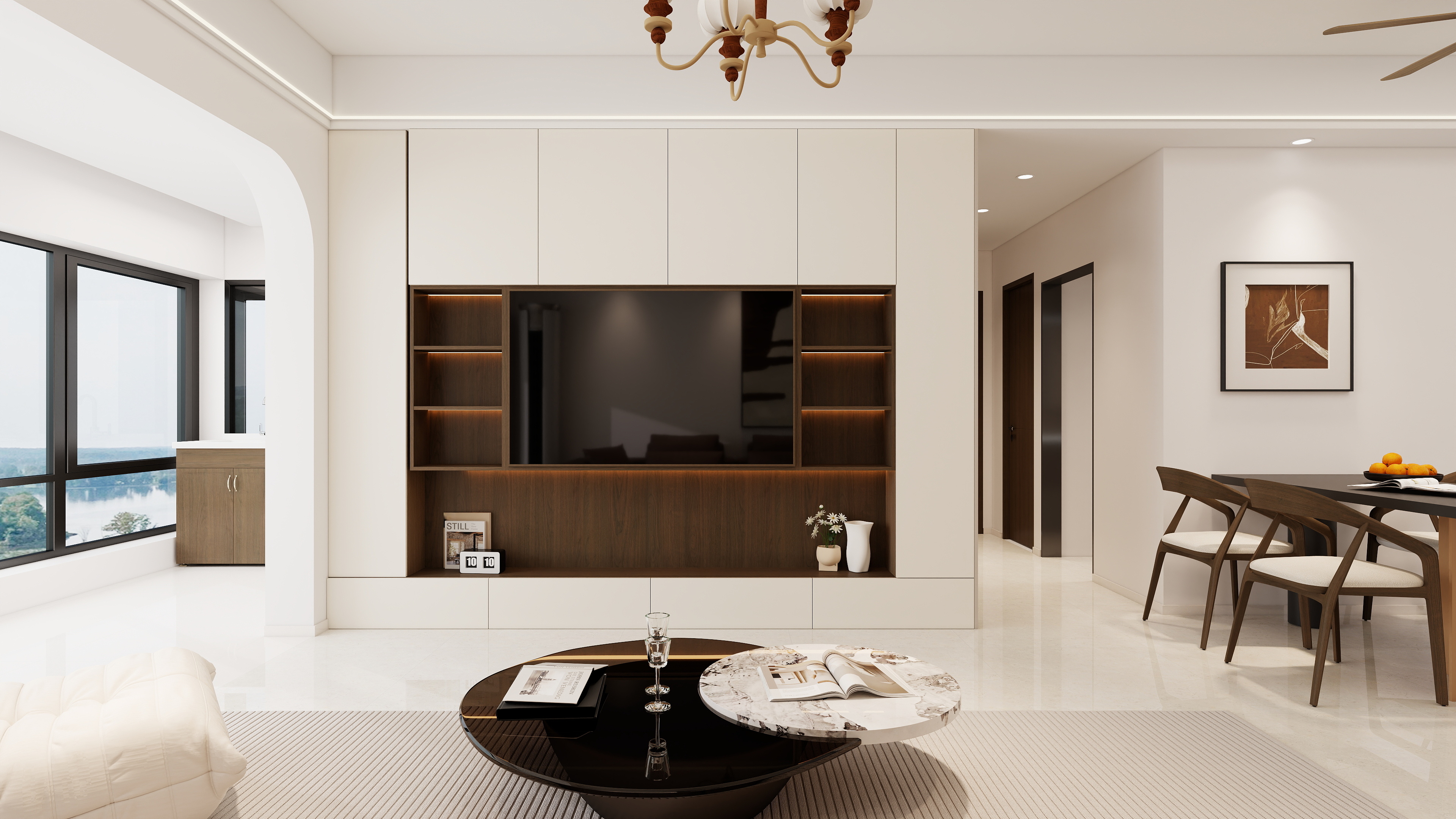 星空设计500一套-现代简约98㎡3室装修效果图