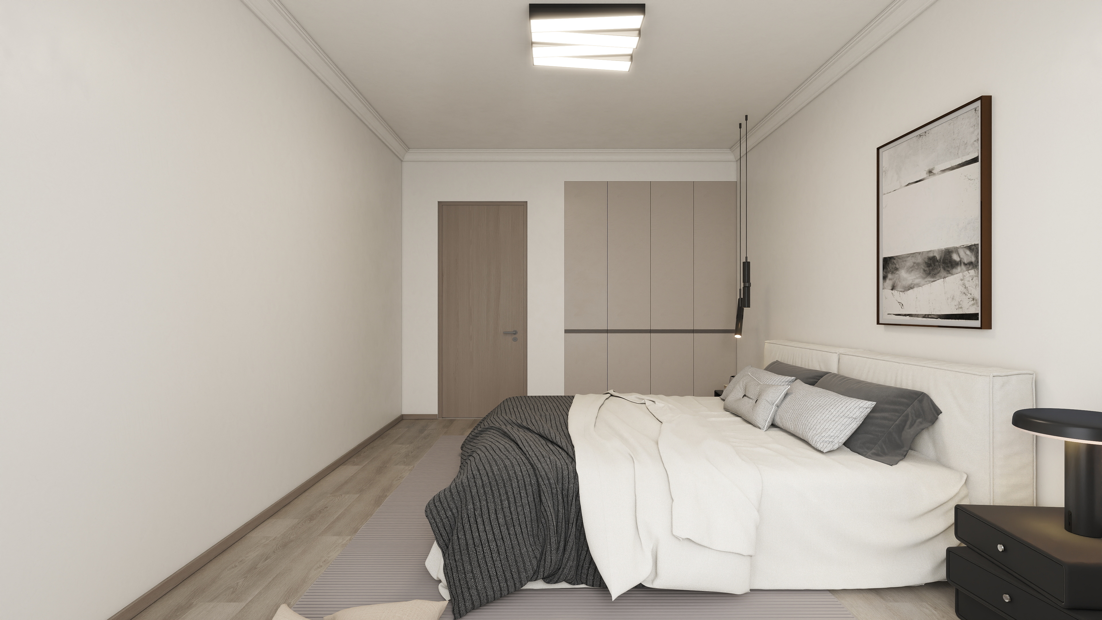 星空设计500一套-小区房现代简约116㎡3室装修效果图