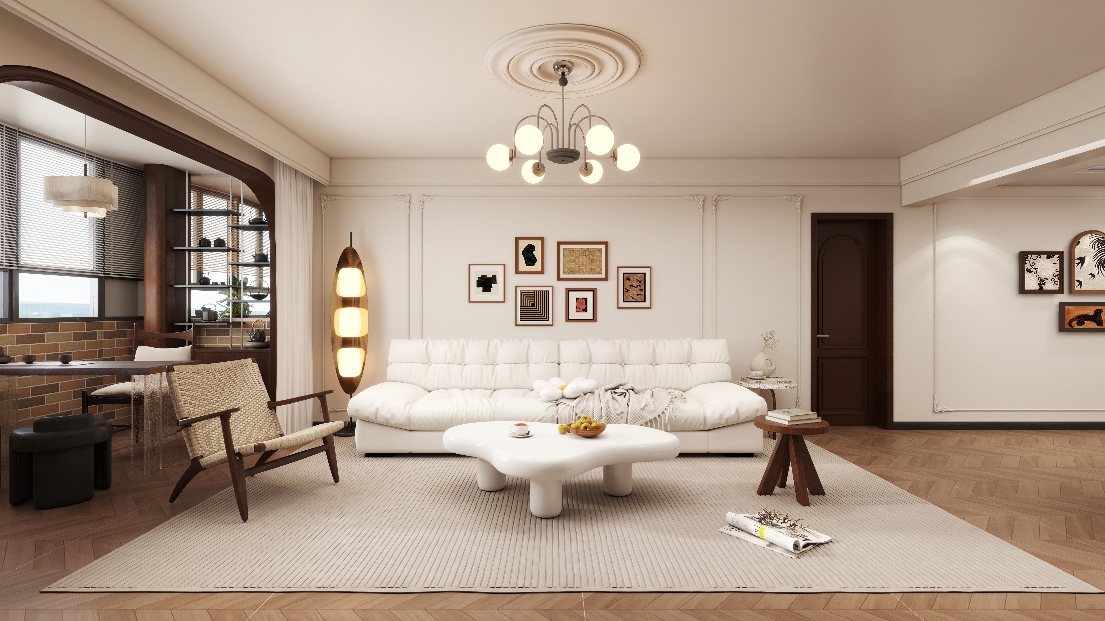 星空设计工作室design-混搭142㎡4室装修效果图