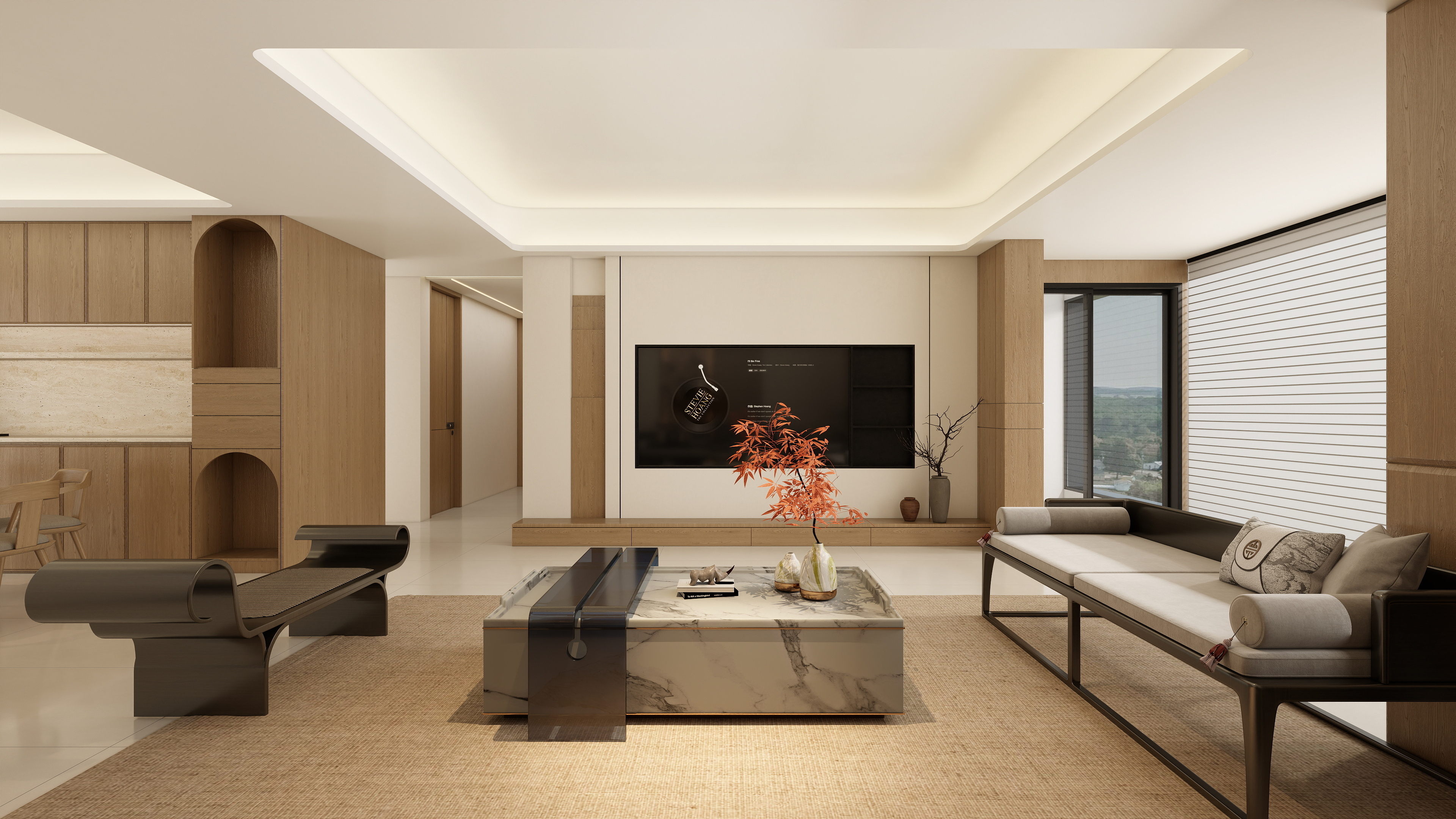 星空设计工作室design-新中式158㎡4室装修效果图