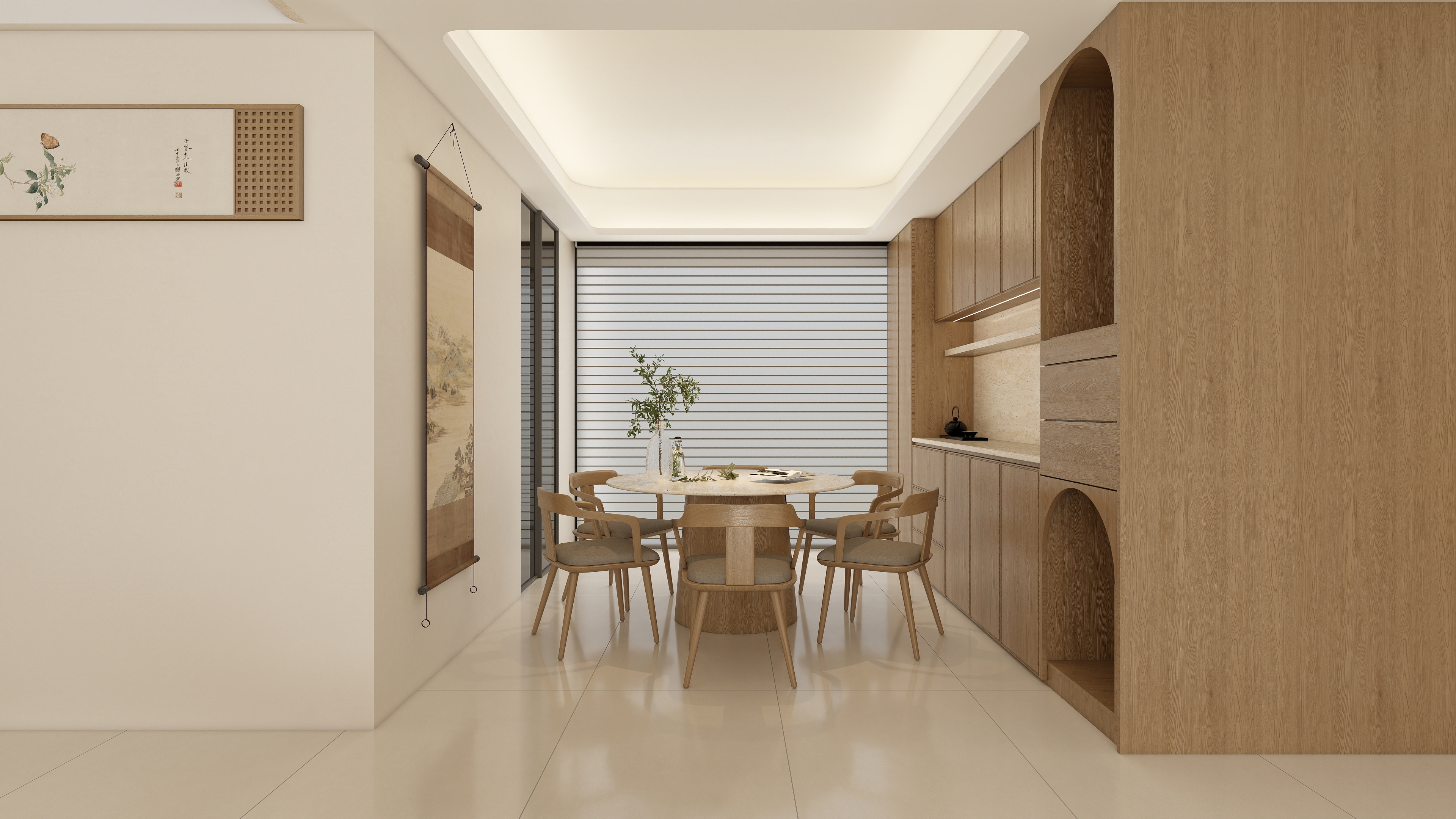 星空设计500一套-新中式158㎡4室装修效果图