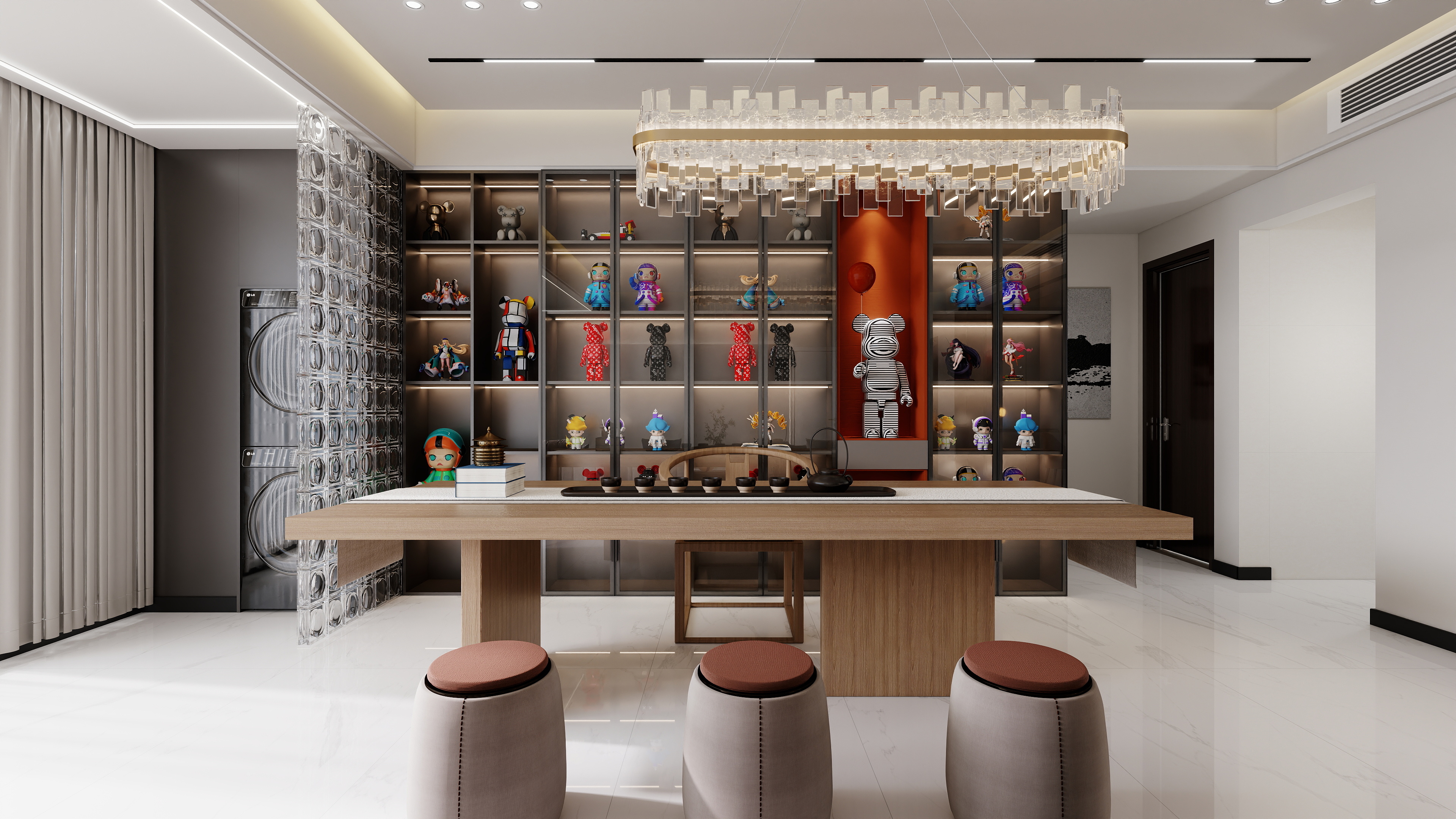 星空设计500-现代简约131㎡3室装修效果图