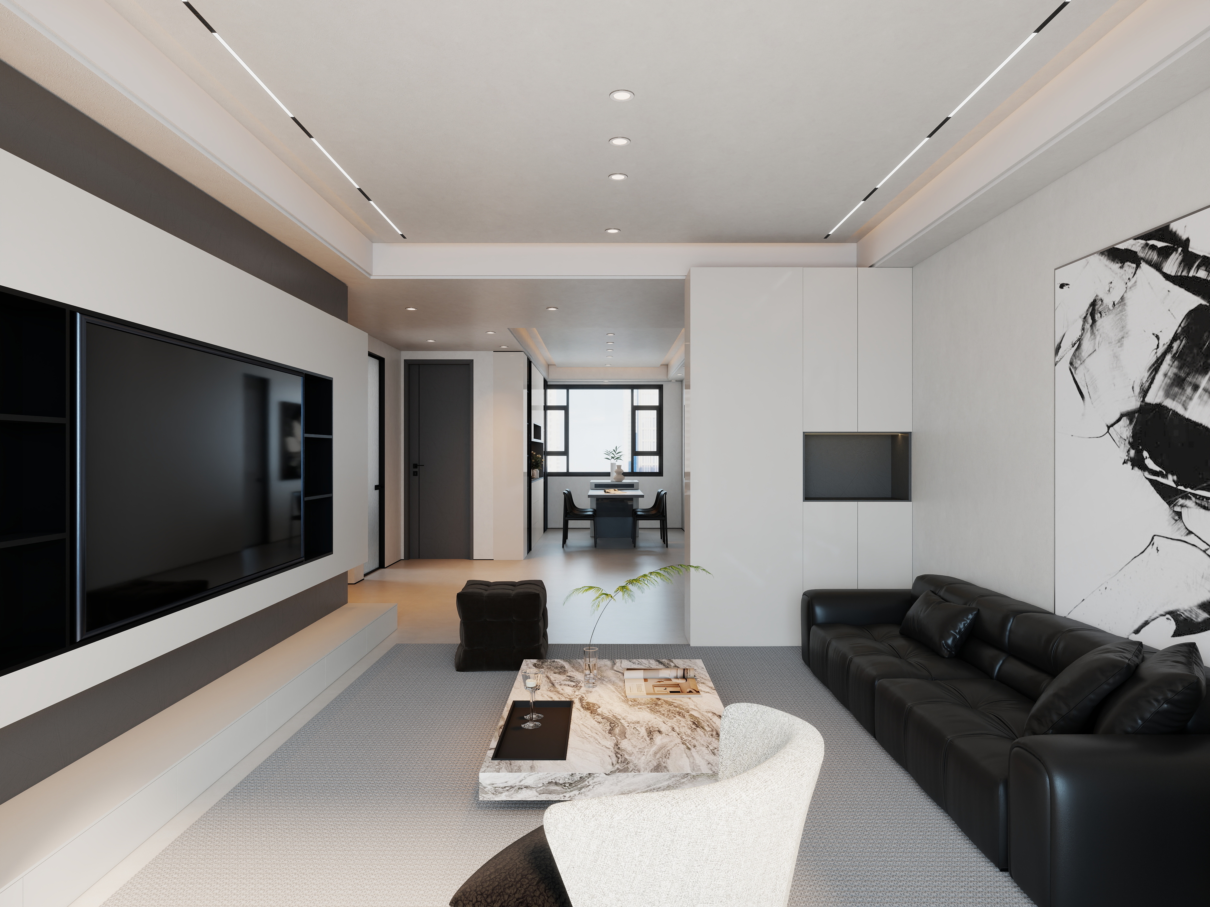 艺雅丽-132平现代简约 装修效果图