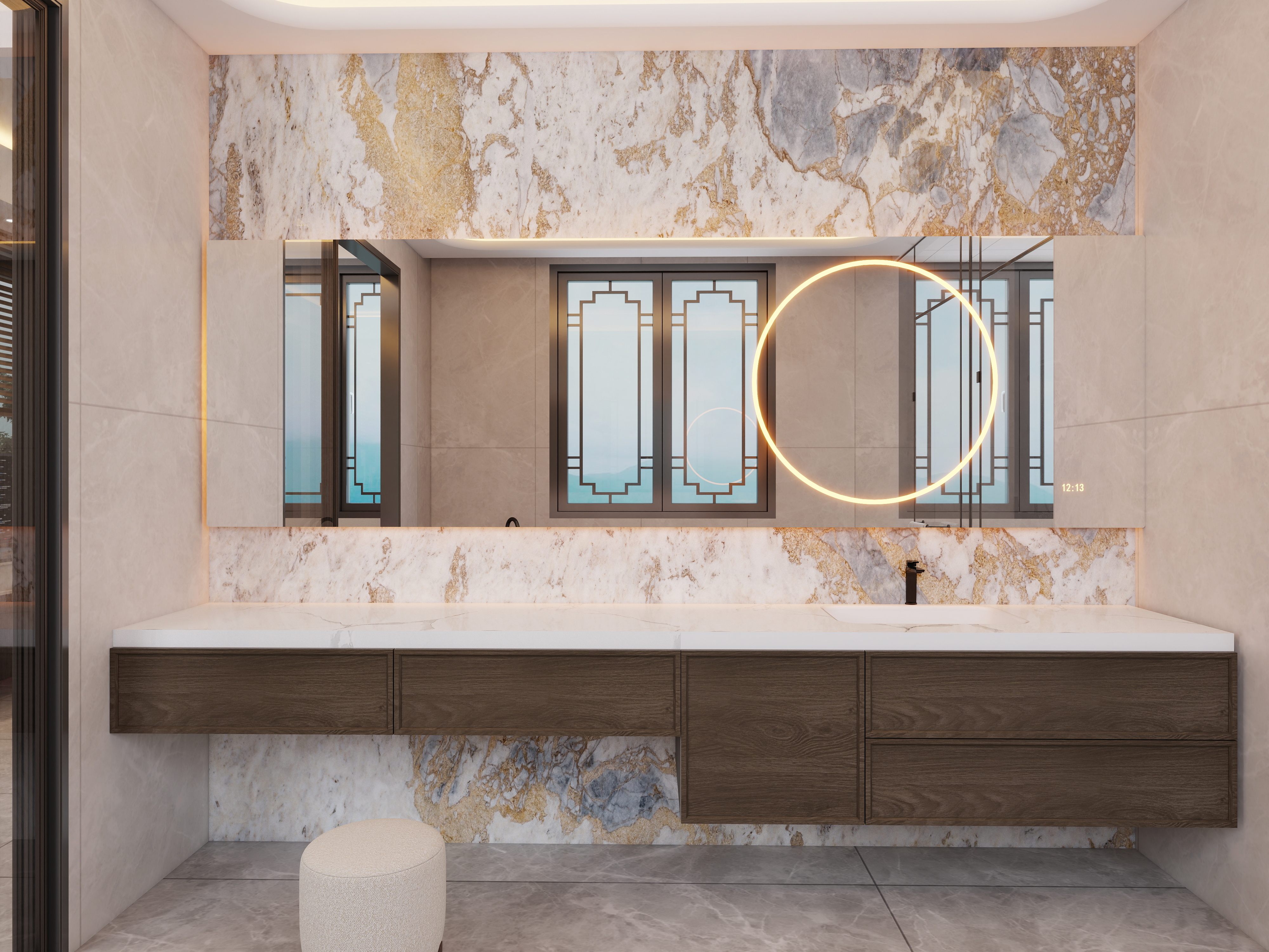 .midIbjc-玖珑御府 -58栋四层4F北次卧装修效果图第1张