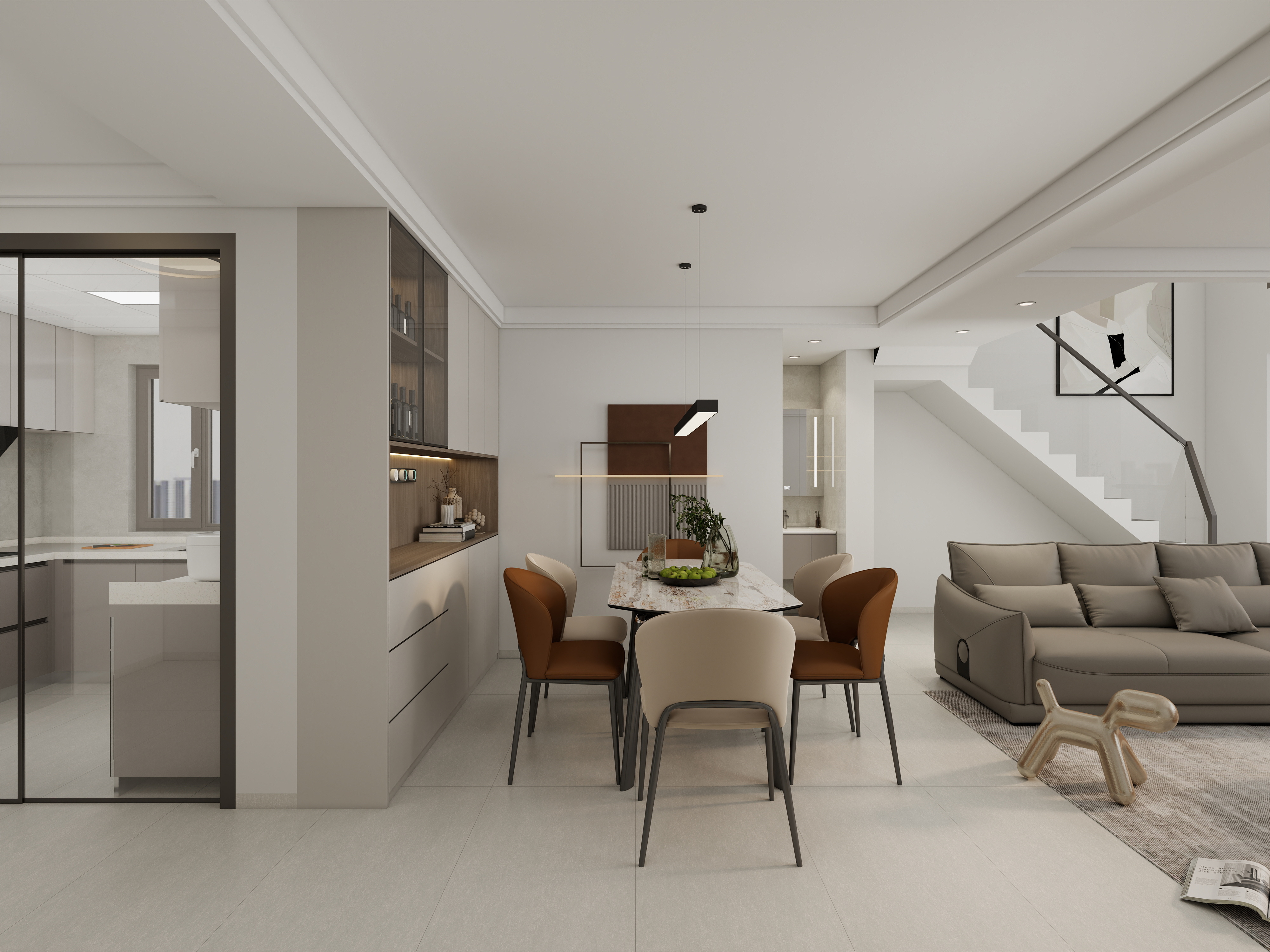 惠州装修找沫竹-惠州-东江学府复式-简居装修效果图