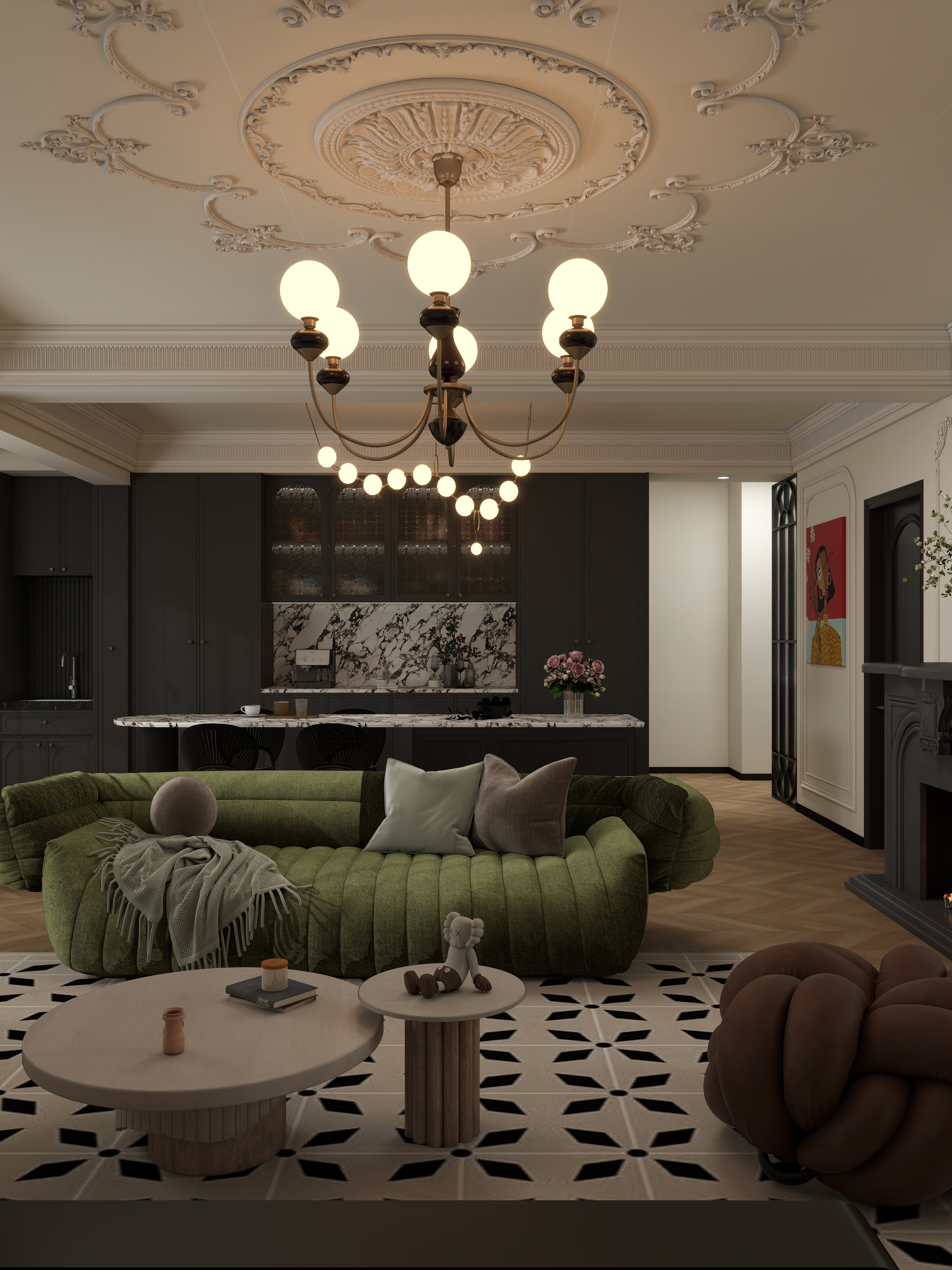 刘秋男-齐山路小区28栋法式风格-装修设计方案